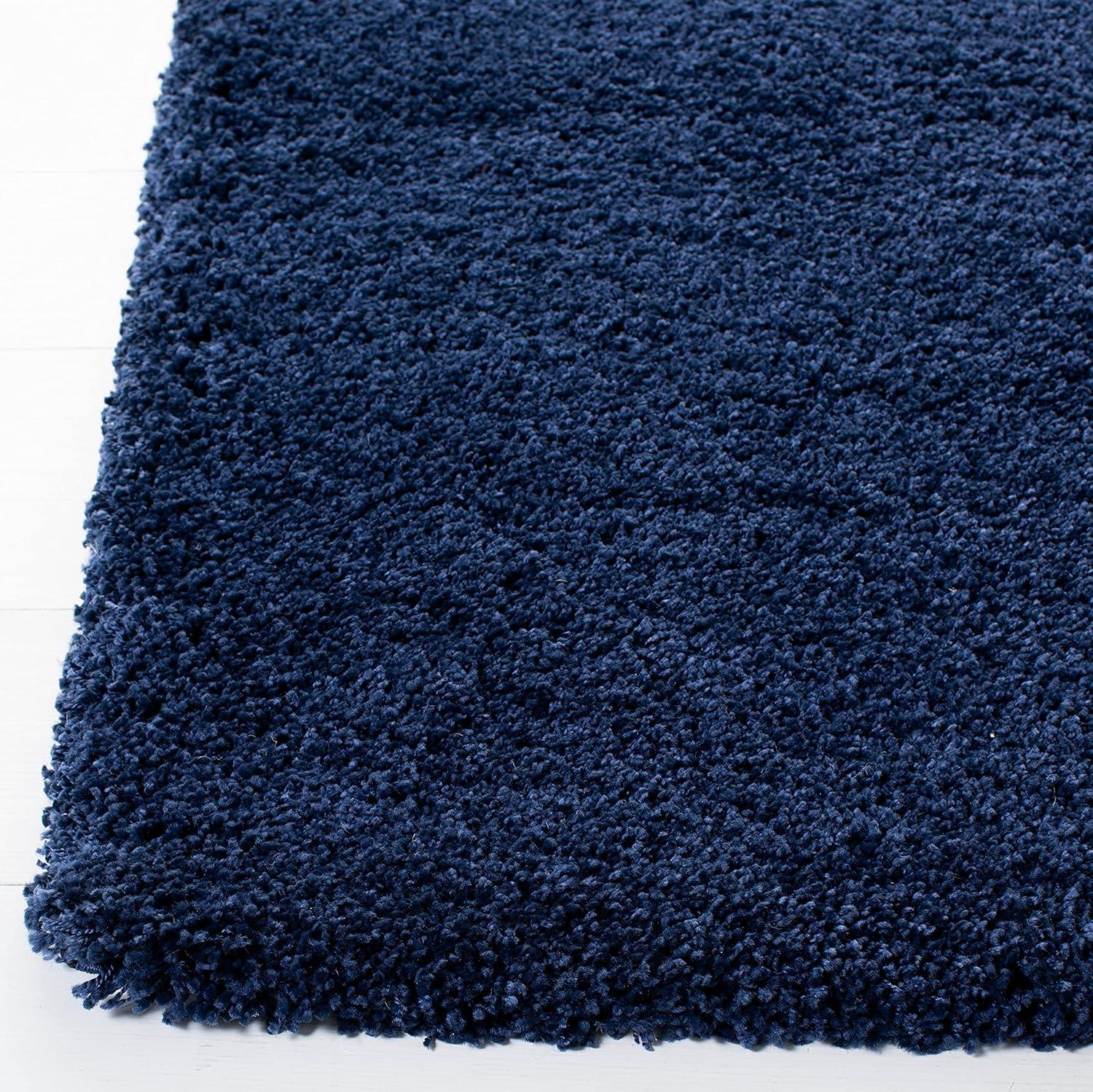 image:imageSAFAVIEH Milan Shag Collection Area Rug 51 x 8 Aqua Blue Solid Design NonShedding amp Easy to Clean Plush Thick Pile Ideal for Living Room Bedroom SG1806060Navy