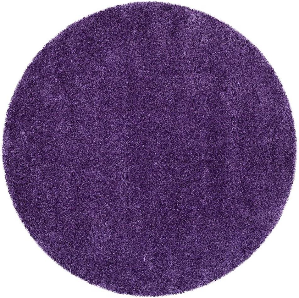 image:imageSAFAVIEH Milan Shag Collection Area Rug 51 x 8 Aqua Blue Solid Design NonShedding amp Easy to Clean Plush Thick Pile Ideal for Living Room Bedroom SG1806060Purple
