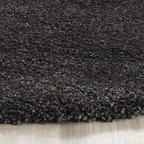 image:imageSAFAVIEH Milan Shag Collection Area Rug 51 x 8 Aqua Blue Solid Design NonShedding amp Easy to Clean Plush Thick Pile Ideal for Living Room Bedroom SG1806060Dark Grey