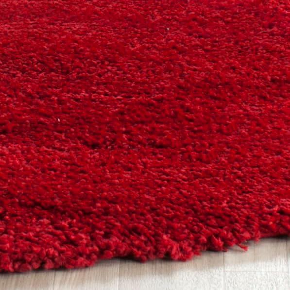 image:imageSAFAVIEH Milan Shag Collection Area Rug 51 x 8 Aqua Blue Solid Design NonShedding amp Easy to Clean Plush Thick Pile Ideal for Living Room Bedroom SG1806060Red