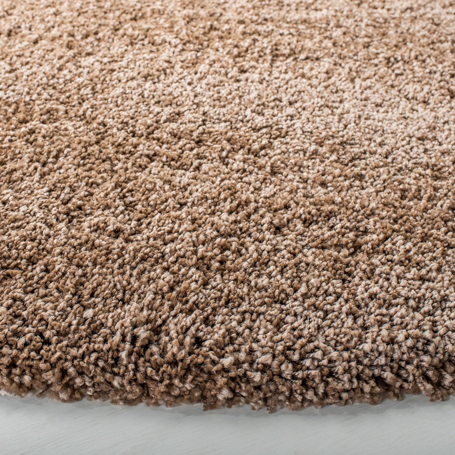 image:imageSAFAVIEH Milan Shag Collection Area Rug 51 x 8 Aqua Blue Solid Design NonShedding amp Easy to Clean Plush Thick Pile Ideal for Living Room Bedroom SG1806060Dark Beige