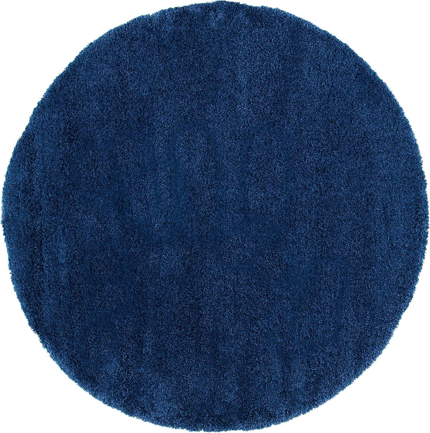 image:imageSAFAVIEH Milan Shag Collection Area Rug 51 x 8 Aqua Blue Solid Design NonShedding amp Easy to Clean Plush Thick Pile Ideal for Living Room Bedroom SG1806060Navy