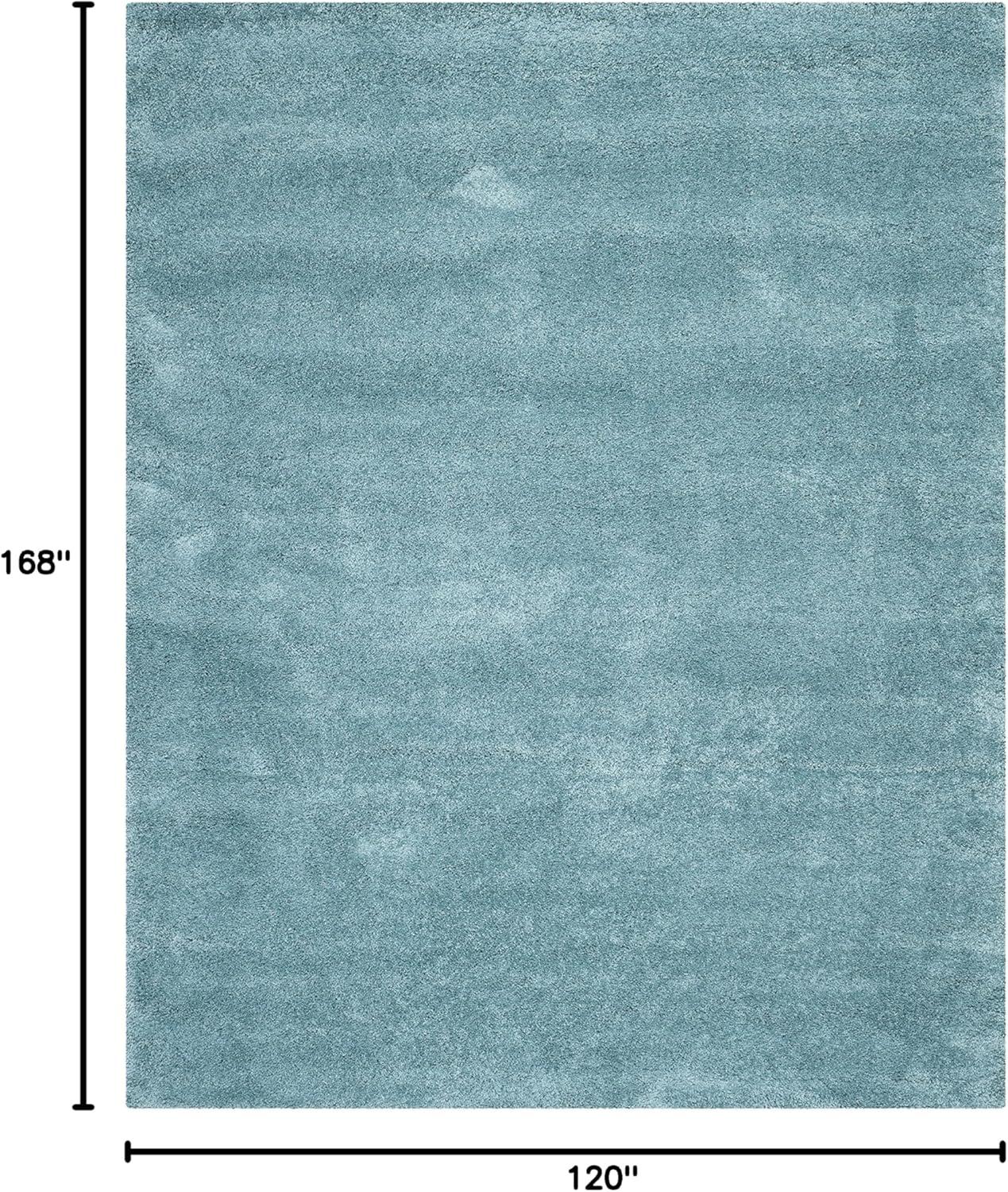 image:imageSAFAVIEH Milan Shag Collection Area Rug 51 x 8 Aqua Blue Solid Design NonShedding amp Easy to Clean Plush Thick Pile Ideal for Living Room Bedroom SG1806060Aqua Blue