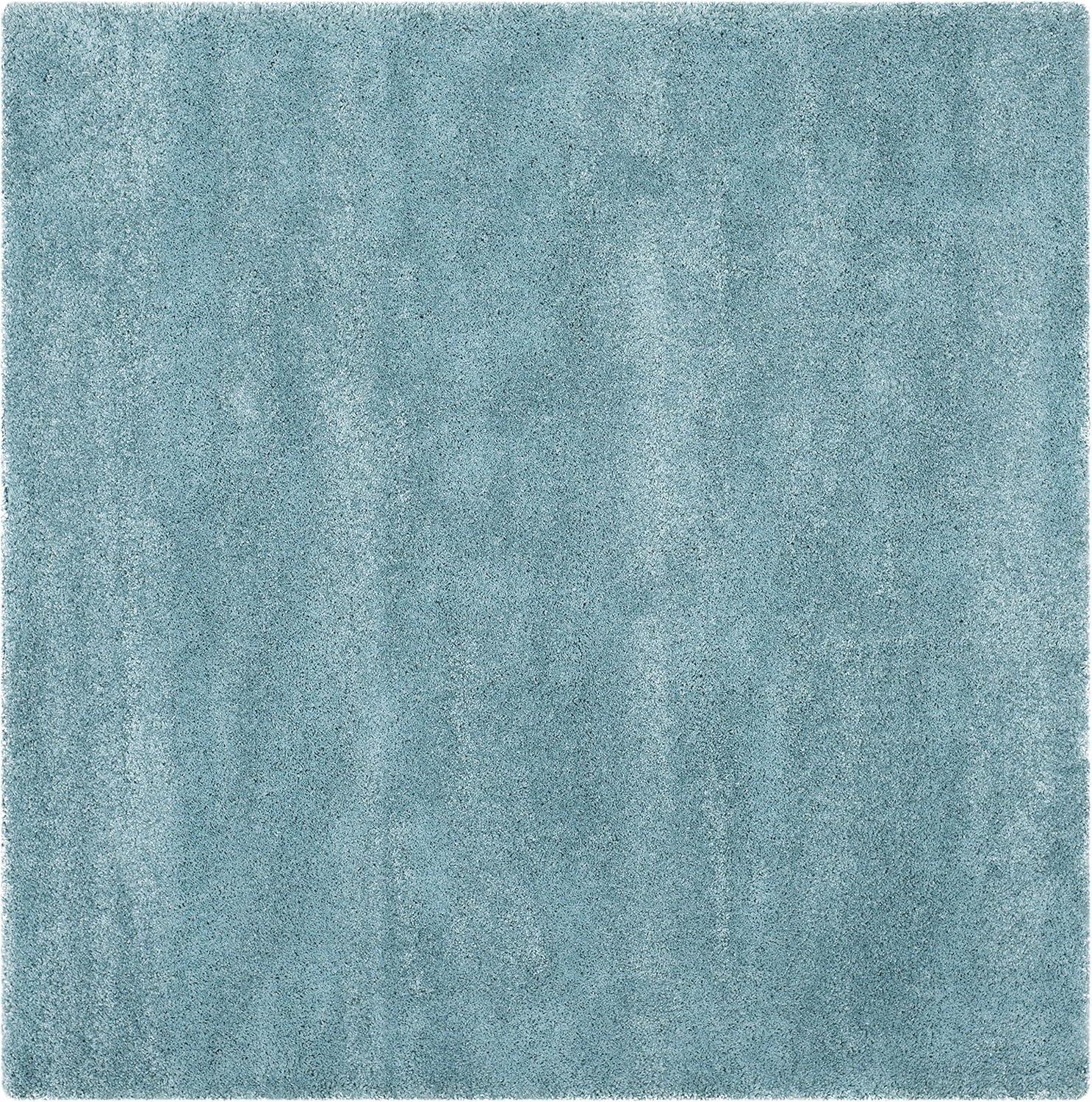 image:imageSAFAVIEH Milan Shag Collection Area Rug 51 x 8 Aqua Blue Solid Design NonShedding amp Easy to Clean Plush Thick Pile Ideal for Living Room Bedroom SG1806060Aqua Blue