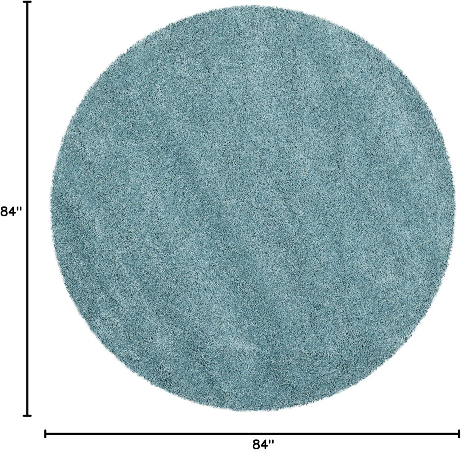 image:imageSAFAVIEH Milan Shag Collection Area Rug 51 x 8 Aqua Blue Solid Design NonShedding amp Easy to Clean Plush Thick Pile Ideal for Living Room Bedroom SG1806060Aqua Blue