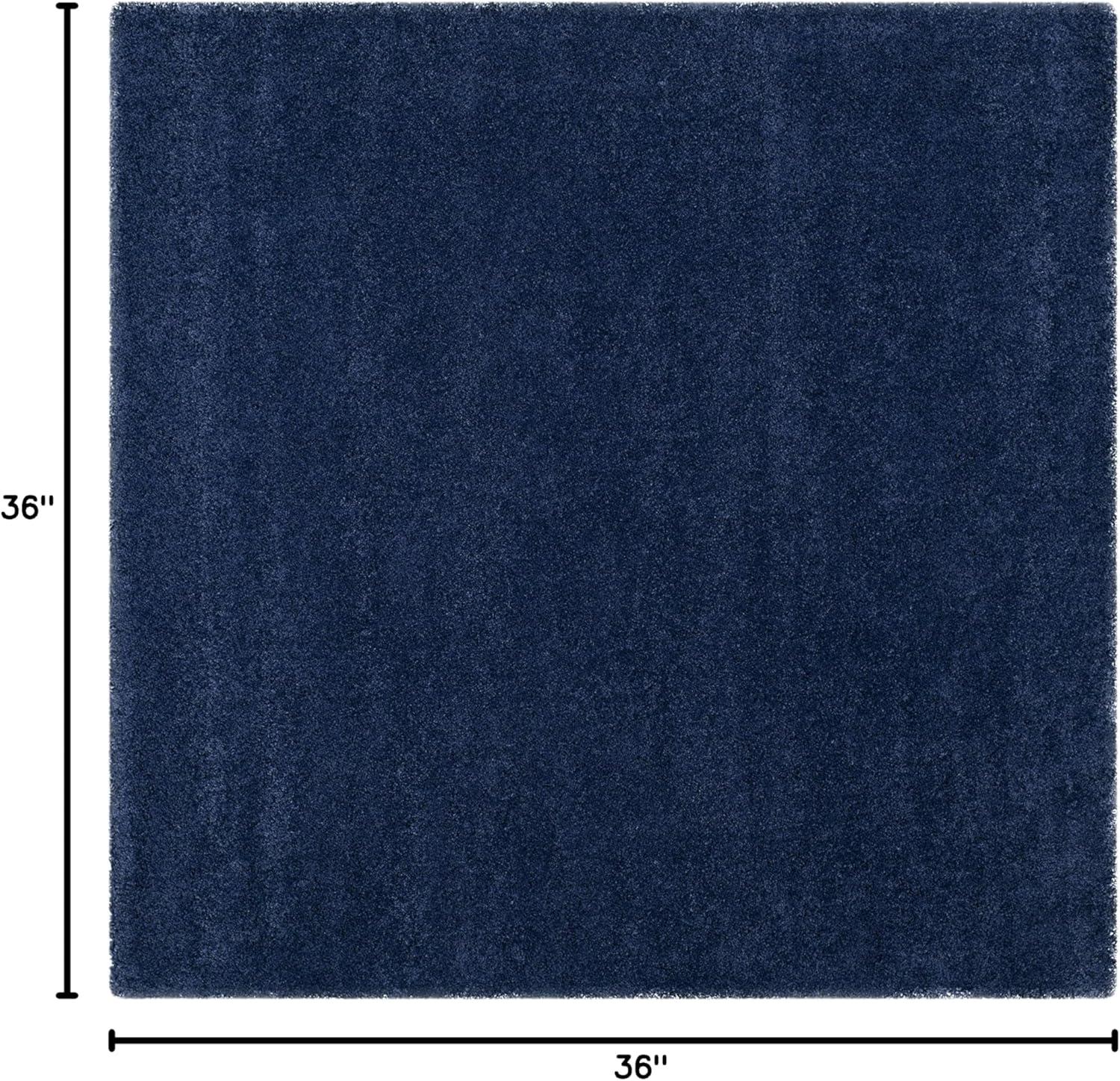 image:imageSAFAVIEH Milan Shag Collection Area Rug 51 x 8 Aqua Blue Solid Design NonShedding amp Easy to Clean Plush Thick Pile Ideal for Living Room Bedroom SG1806060Navy