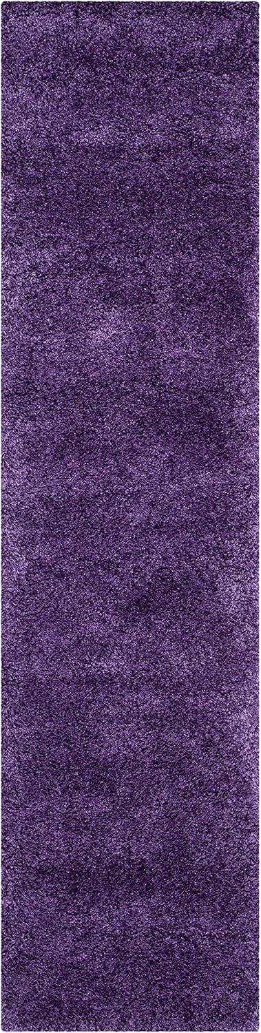 image:imageSAFAVIEH Milan Shag Collection Area Rug 51 x 8 Aqua Blue Solid Design NonShedding amp Easy to Clean Plush Thick Pile Ideal for Living Room Bedroom SG1806060Purple