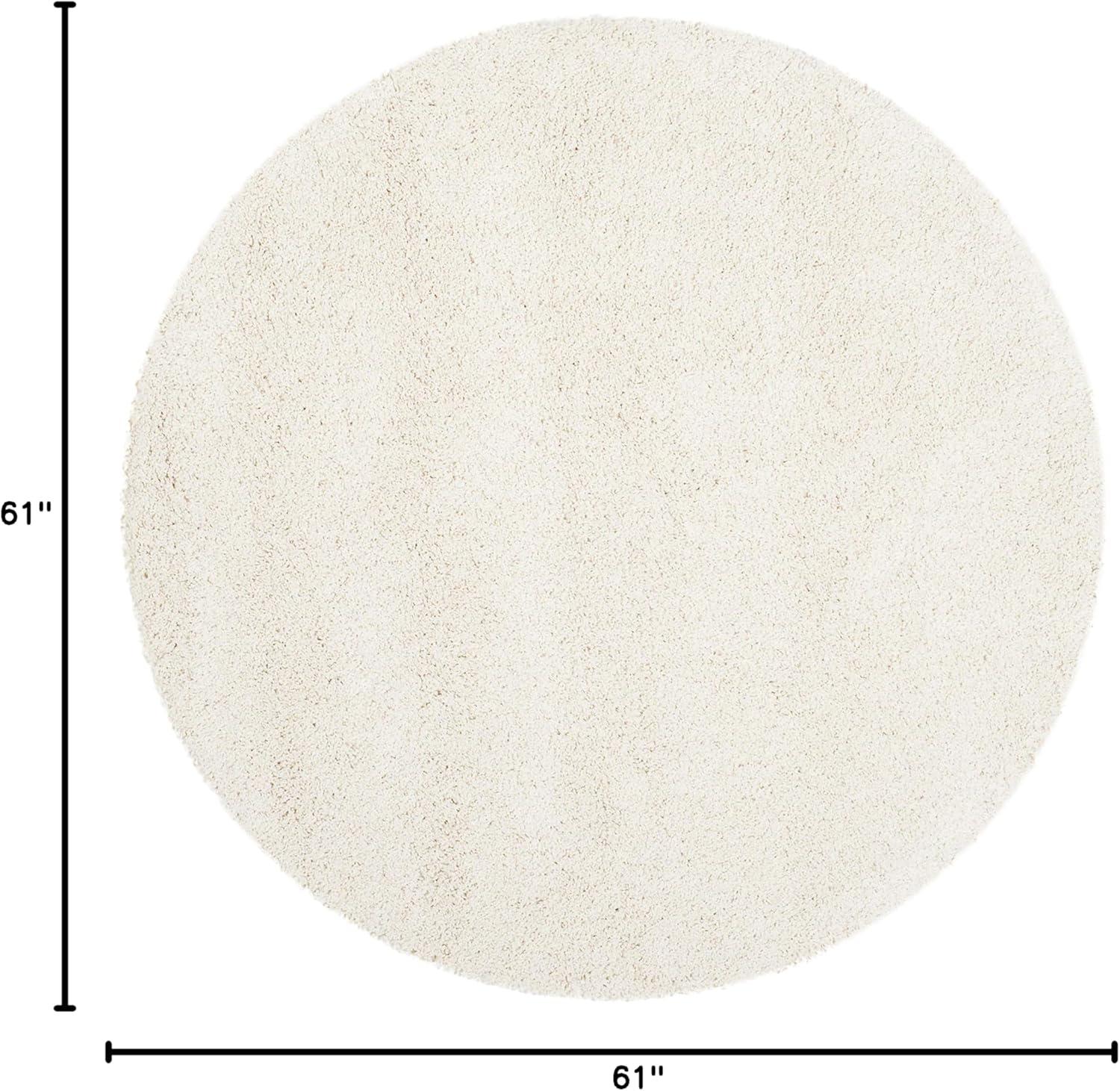 image:imageSAFAVIEH Milan Shag Collection Area Rug 51 x 8 Aqua Blue Solid Design NonShedding amp Easy to Clean Plush Thick Pile Ideal for Living Room Bedroom SG1806060Ivory
