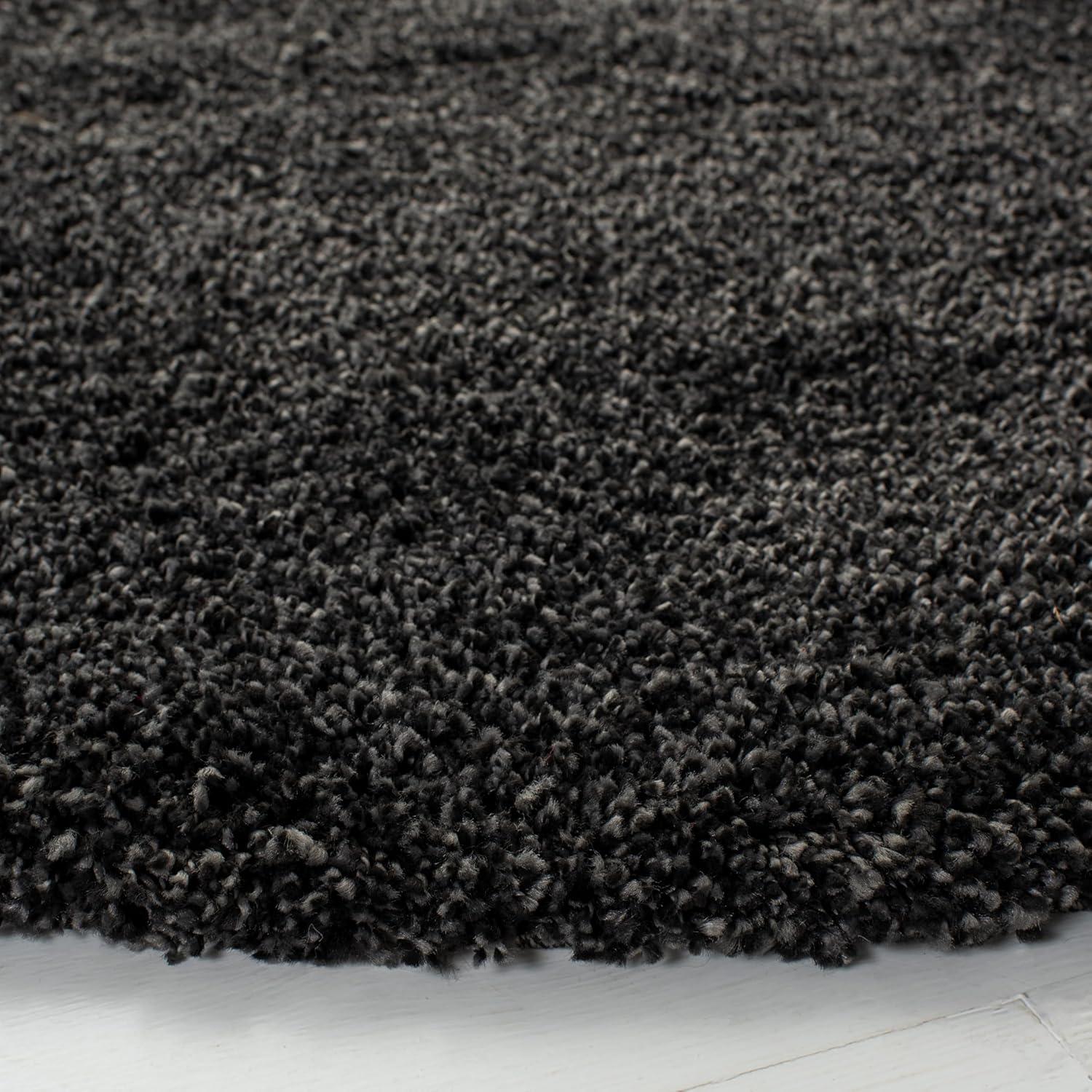 image:imageSAFAVIEH Milan Shag Collection Area Rug 51 x 8 Aqua Blue Solid Design NonShedding amp Easy to Clean Plush Thick Pile Ideal for Living Room Bedroom SG1806060Dark Grey
