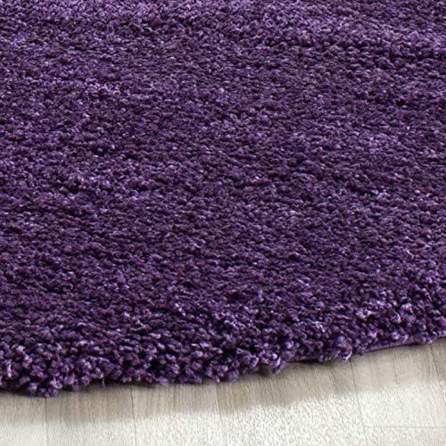 image:imageSAFAVIEH Milan Shag Collection Area Rug 51 x 8 Aqua Blue Solid Design NonShedding amp Easy to Clean Plush Thick Pile Ideal for Living Room Bedroom SG1806060Purple