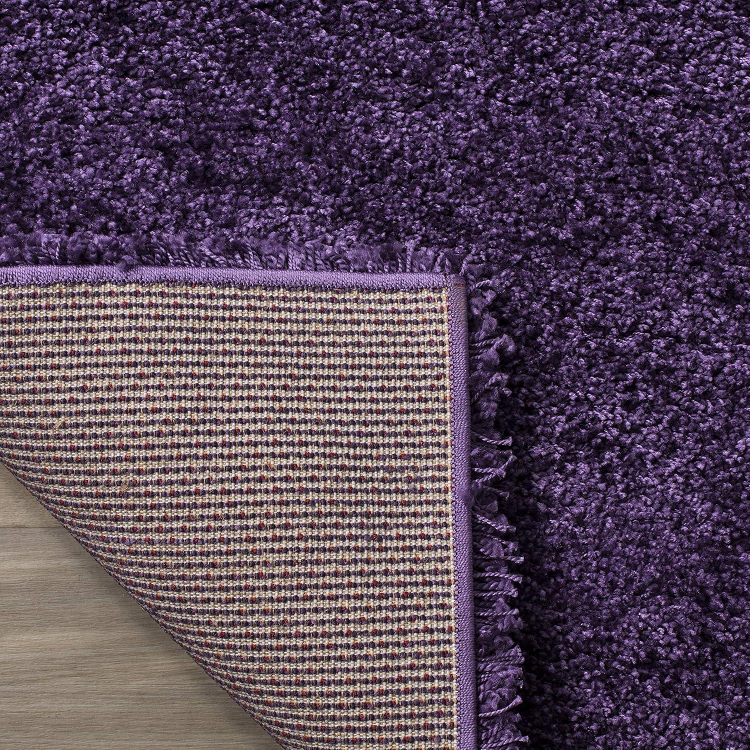 image:imageSAFAVIEH Milan Shag Collection Area Rug 51 x 8 Aqua Blue Solid Design NonShedding amp Easy to Clean Plush Thick Pile Ideal for Living Room Bedroom SG1806060Purple