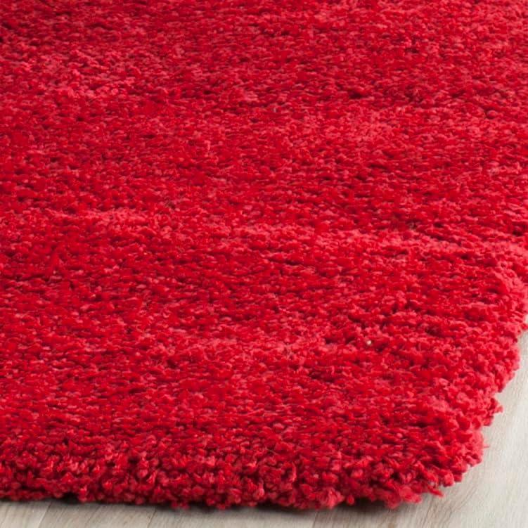 image:imageSAFAVIEH Milan Shag Collection Area Rug 51 x 8 Aqua Blue Solid Design NonShedding amp Easy to Clean Plush Thick Pile Ideal for Living Room Bedroom SG1806060Red