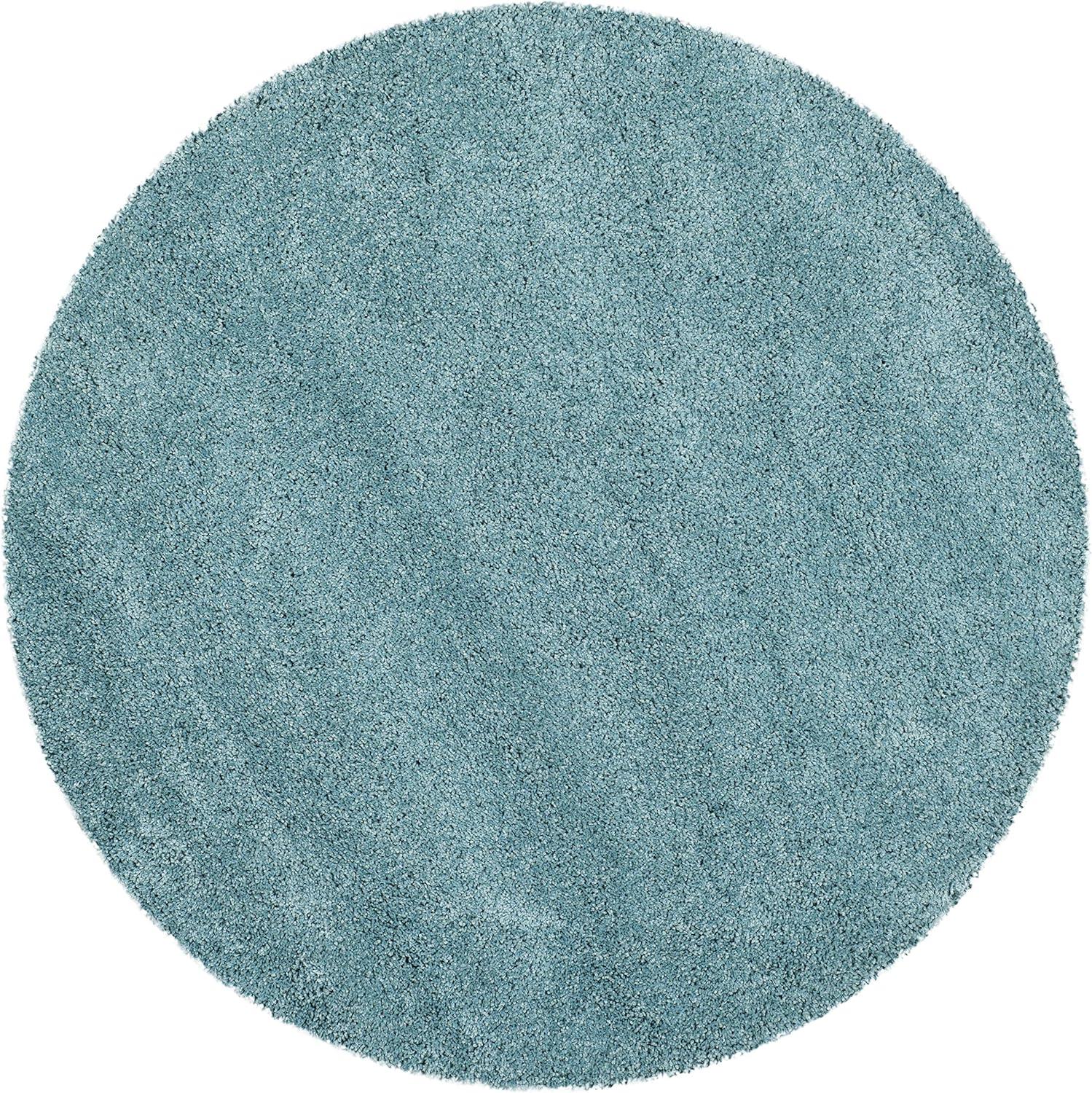 image:imageSAFAVIEH Milan Shag Collection Area Rug 51 x 8 Aqua Blue Solid Design NonShedding amp Easy to Clean Plush Thick Pile Ideal for Living Room Bedroom SG1806060Aqua Blue