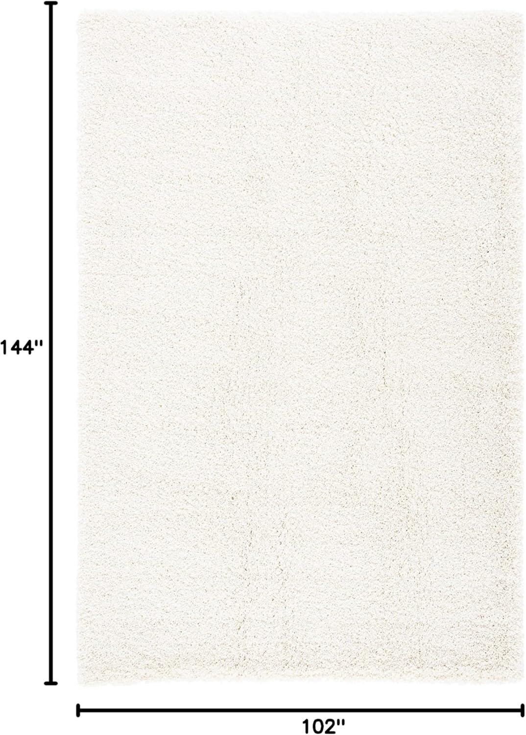image:imageSAFAVIEH Milan Shag Collection Area Rug 51 x 8 Aqua Blue Solid Design NonShedding amp Easy to Clean Plush Thick Pile Ideal for Living Room Bedroom SG1806060Ivory
