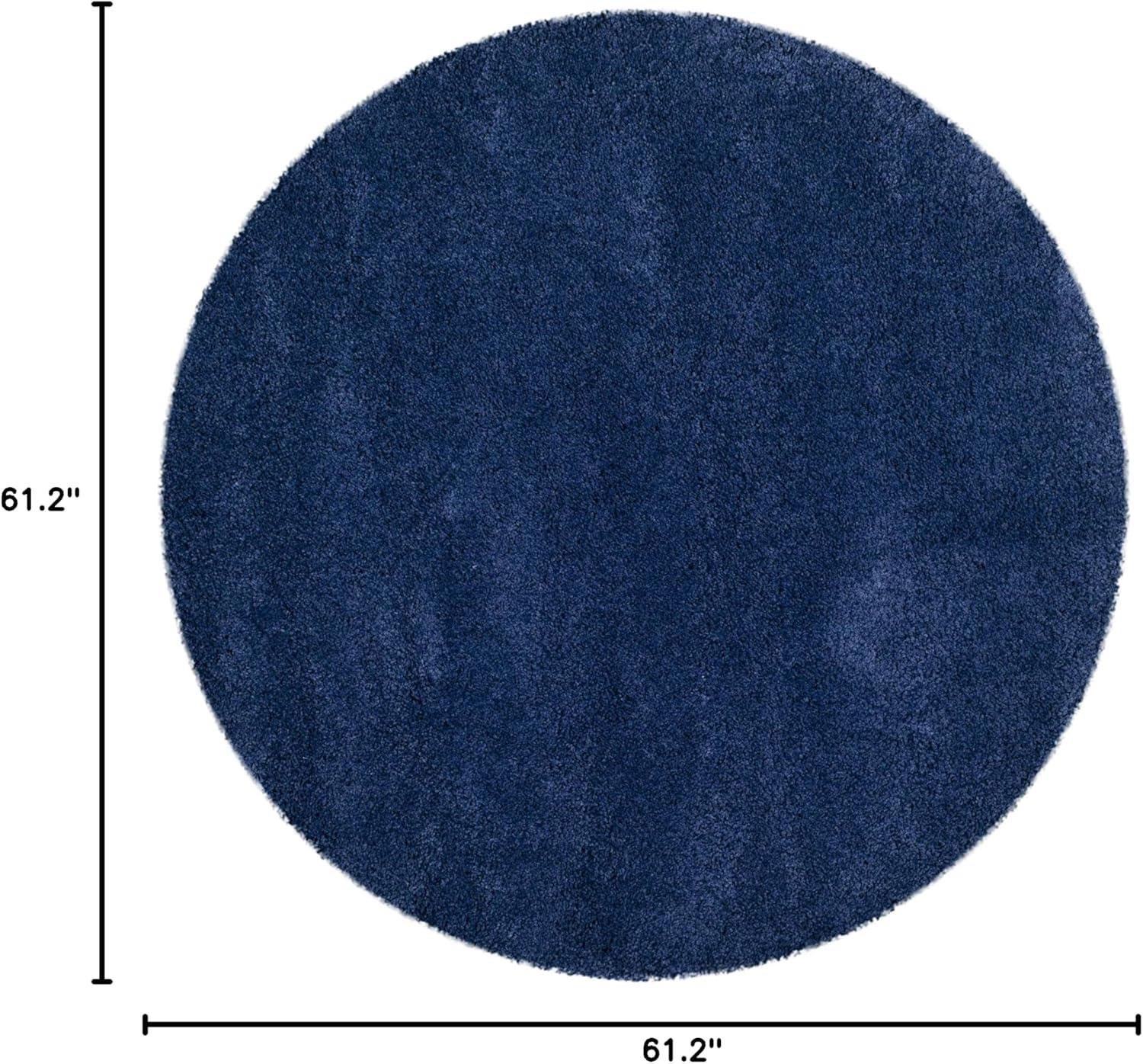 image:imageSAFAVIEH Milan Shag Collection Area Rug 51 x 8 Aqua Blue Solid Design NonShedding amp Easy to Clean Plush Thick Pile Ideal for Living Room Bedroom SG1806060Navy