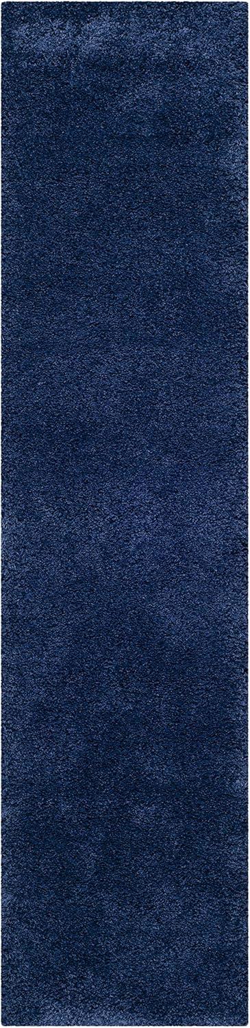 image:imageSAFAVIEH Milan Shag Collection Area Rug 51 x 8 Aqua Blue Solid Design NonShedding amp Easy to Clean Plush Thick Pile Ideal for Living Room Bedroom SG1806060Navy