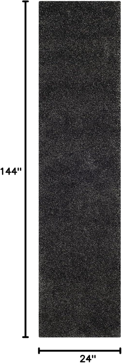 image:imageSAFAVIEH Milan Shag Collection Area Rug 51 x 8 Aqua Blue Solid Design NonShedding amp Easy to Clean Plush Thick Pile Ideal for Living Room Bedroom SG1806060Dark Grey