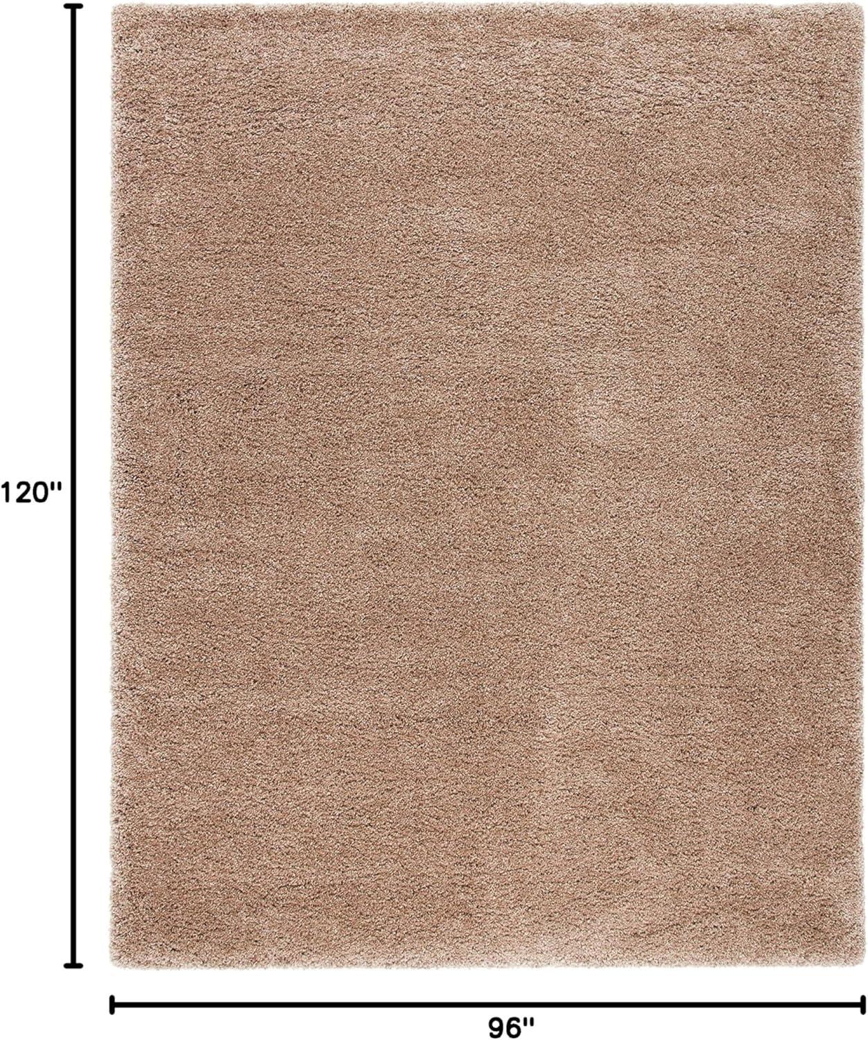 image:imageSAFAVIEH Milan Shag Collection Area Rug 51 x 8 Aqua Blue Solid Design NonShedding amp Easy to Clean Plush Thick Pile Ideal for Living Room Bedroom SG1806060Dark Beige