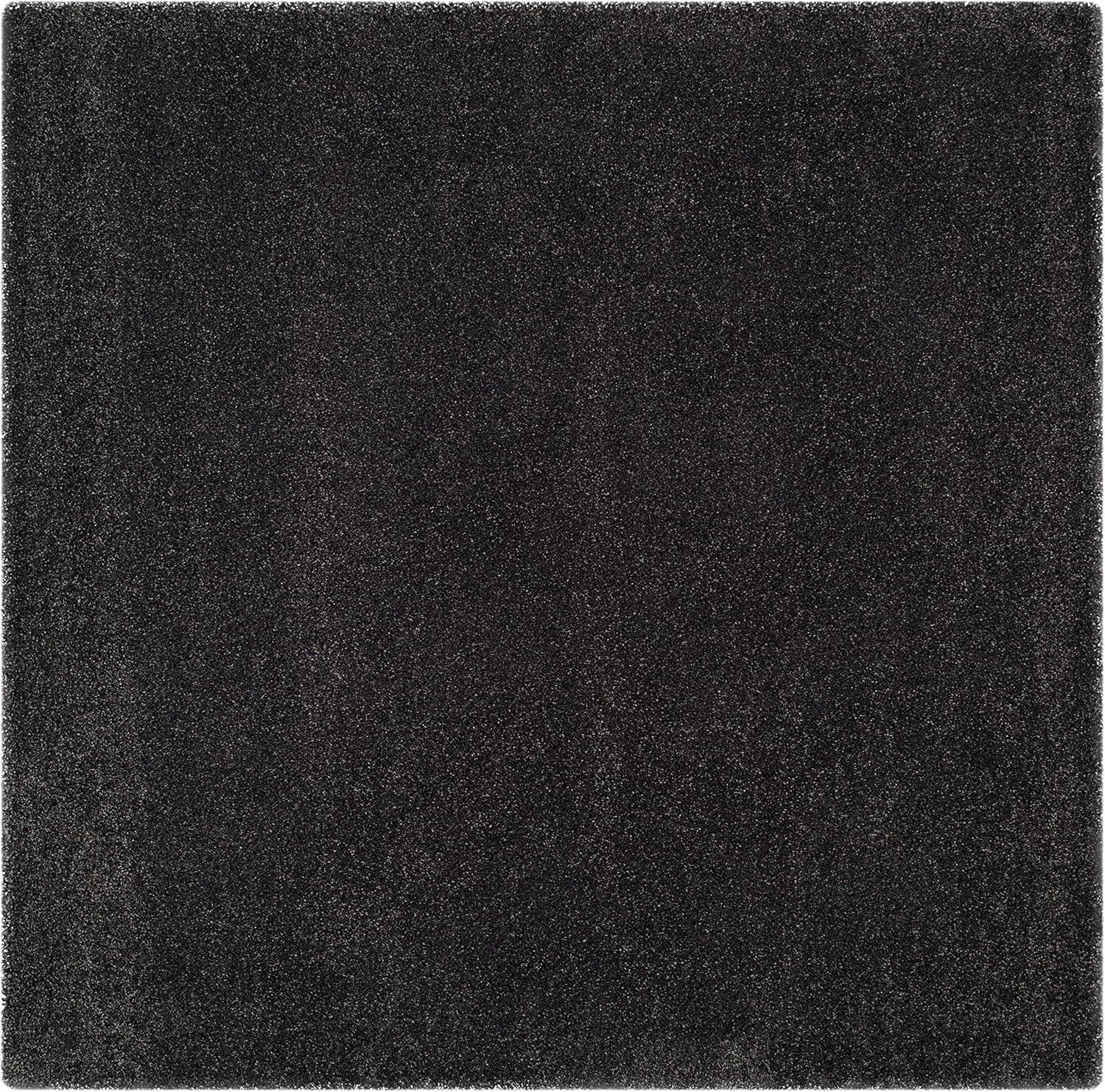image:imageSAFAVIEH Milan Shag Collection Area Rug 51 x 8 Aqua Blue Solid Design NonShedding amp Easy to Clean Plush Thick Pile Ideal for Living Room Bedroom SG1806060Dark Grey