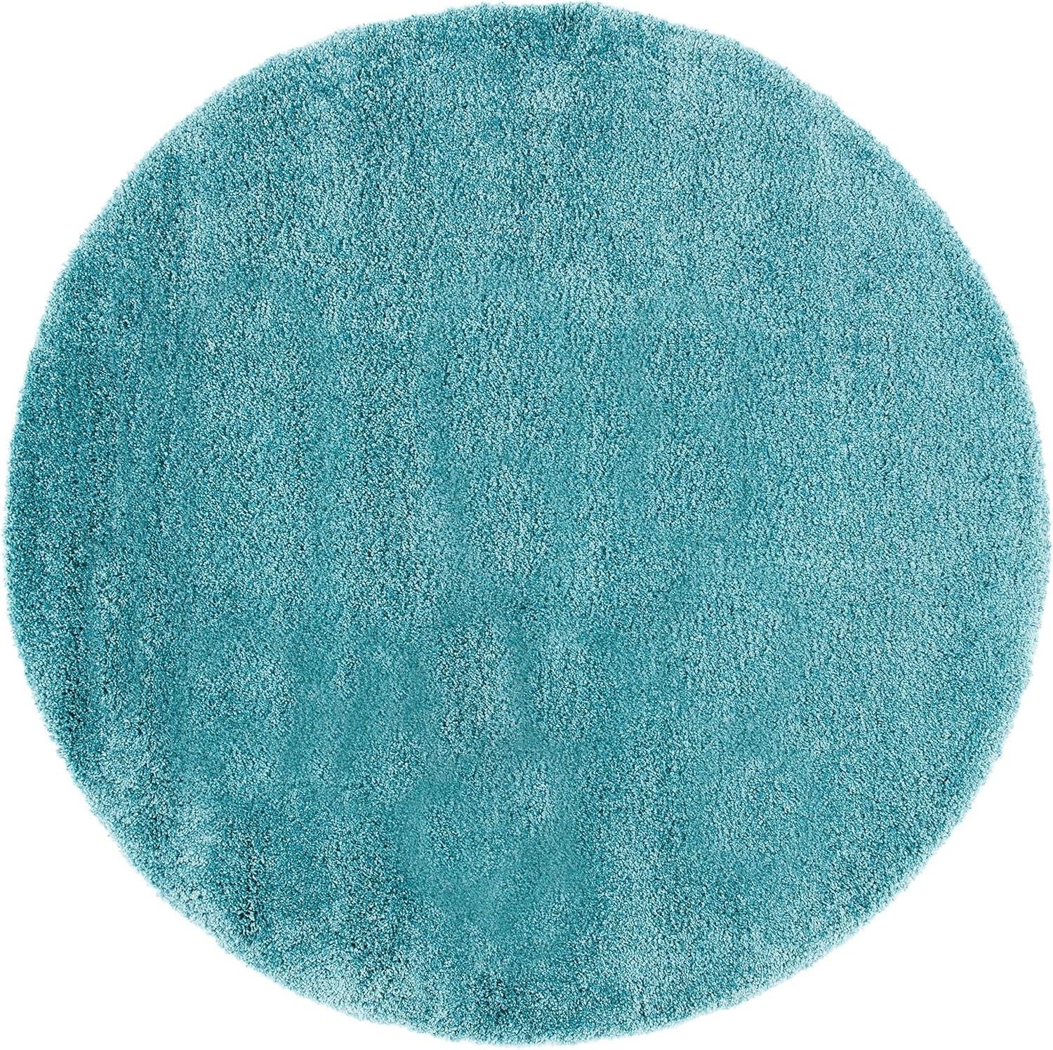 image:imageSAFAVIEH Milan Shag Collection Area Rug 51 x 8 Aqua Blue Solid Design NonShedding amp Easy to Clean Plush Thick Pile Ideal for Living Room Bedroom SG1806060Aqua Blue