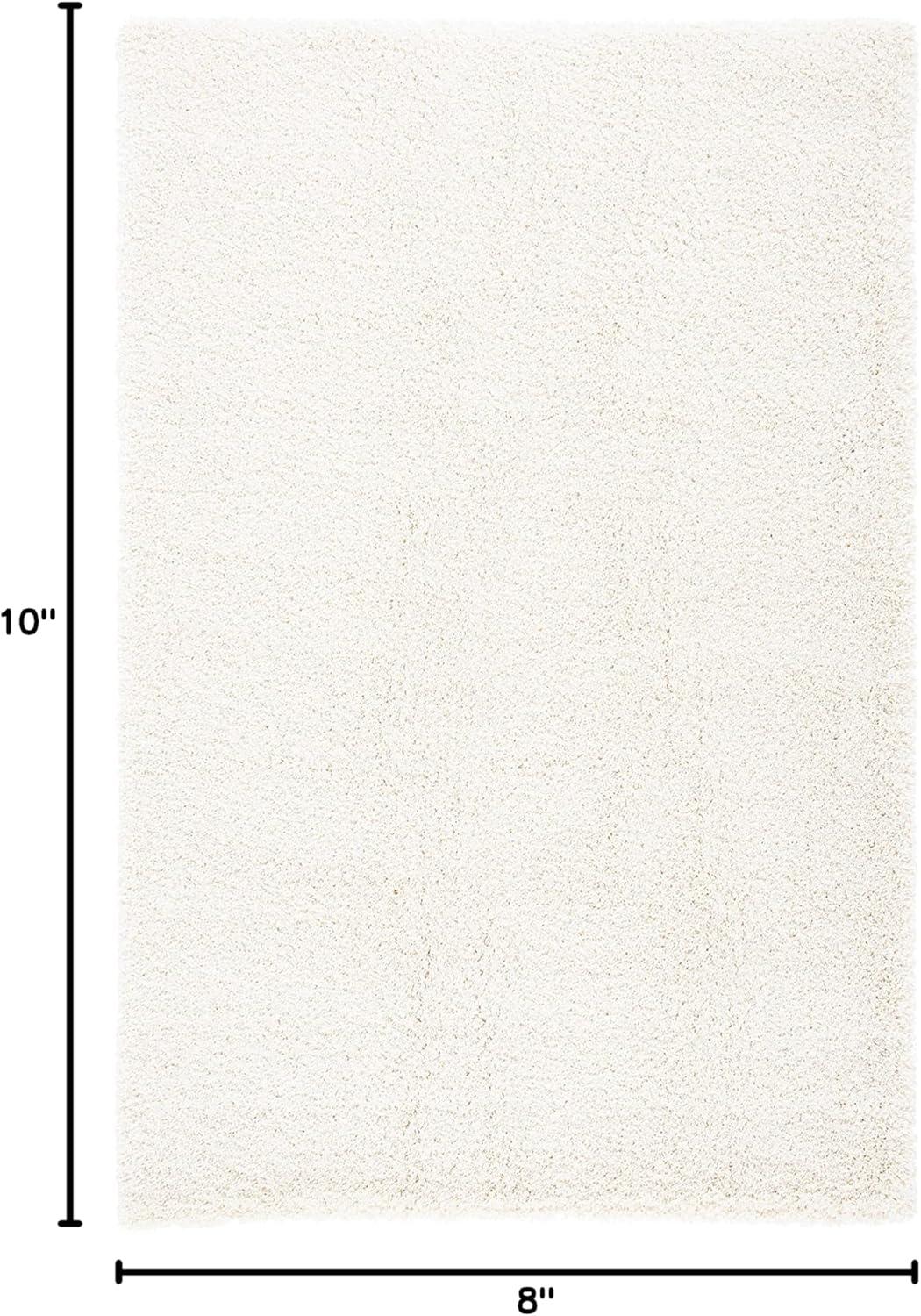 image:imageSAFAVIEH Milan Shag Collection Area Rug 51 x 8 Aqua Blue Solid Design NonShedding amp Easy to Clean Plush Thick Pile Ideal for Living Room Bedroom SG1806060Ivory