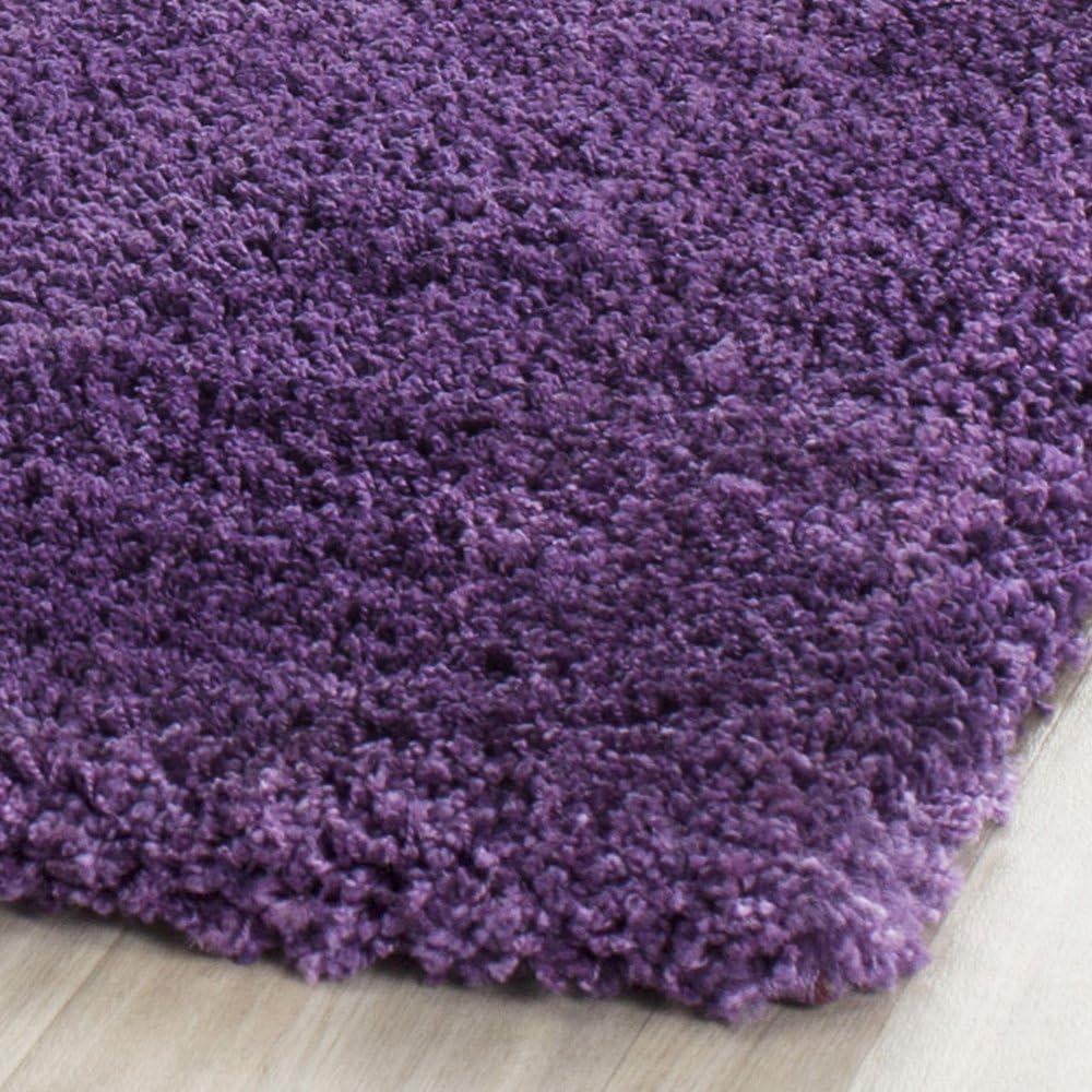 image:imageSAFAVIEH Milan Shag Collection Area Rug 51 x 8 Aqua Blue Solid Design NonShedding amp Easy to Clean Plush Thick Pile Ideal for Living Room Bedroom SG1806060Purple