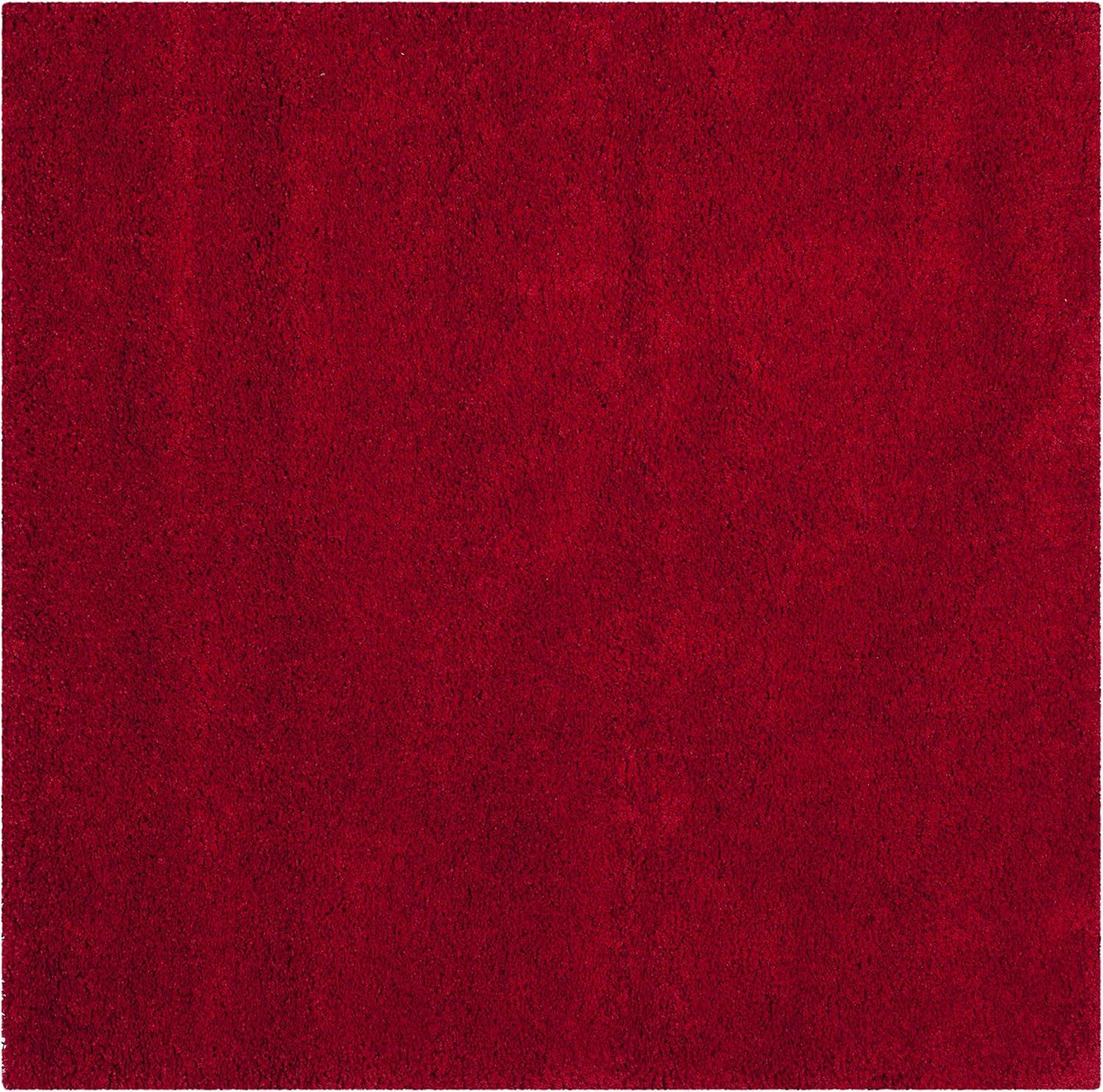 image:imageSAFAVIEH Milan Shag Collection Area Rug 51 x 8 Aqua Blue Solid Design NonShedding amp Easy to Clean Plush Thick Pile Ideal for Living Room Bedroom SG1806060Red