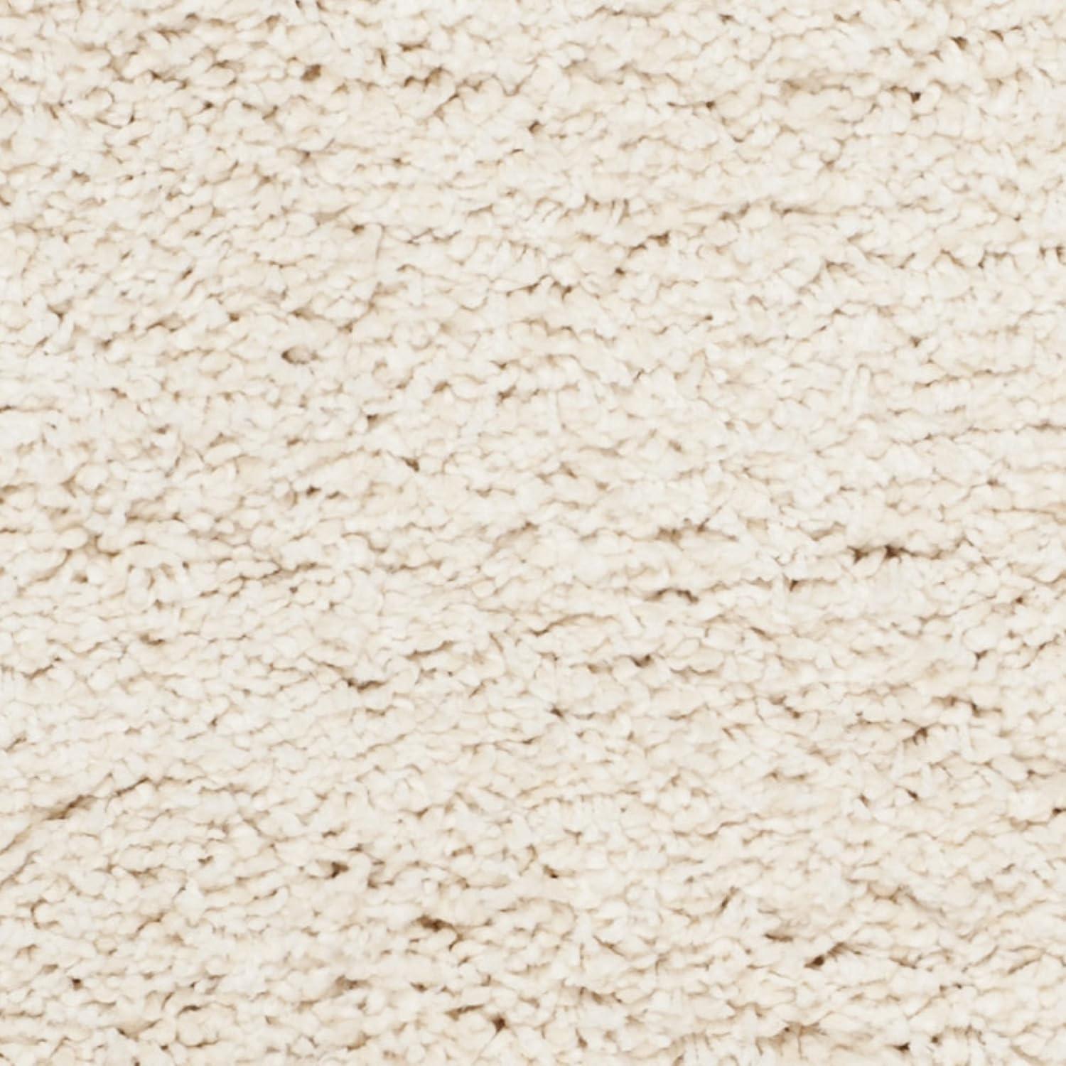 image:imageSAFAVIEH Milan Shag Collection Area Rug 51 x 8 Aqua Blue Solid Design NonShedding amp Easy to Clean Plush Thick Pile Ideal for Living Room Bedroom SG1806060Ivory