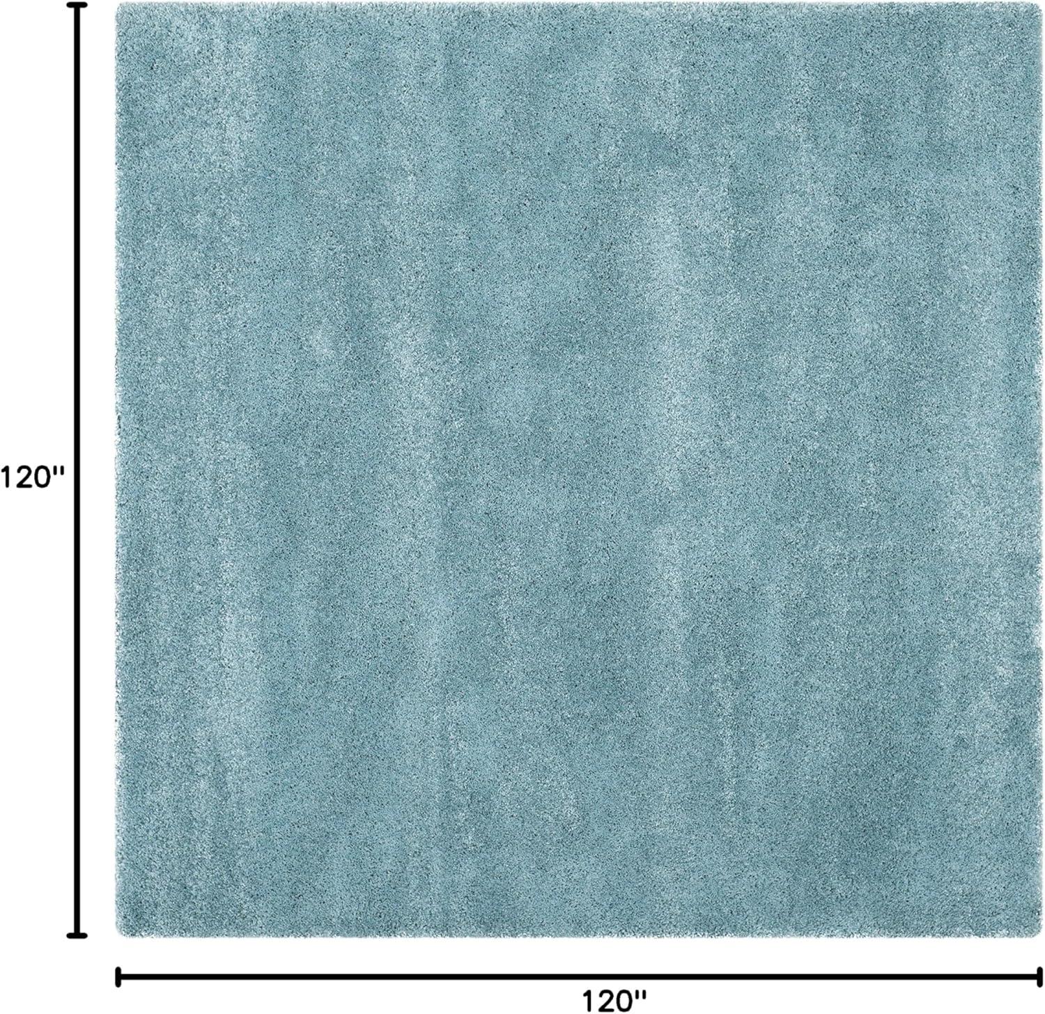 image:imageSAFAVIEH Milan Shag Collection Area Rug 51 x 8 Aqua Blue Solid Design NonShedding amp Easy to Clean Plush Thick Pile Ideal for Living Room Bedroom SG1806060Aqua Blue