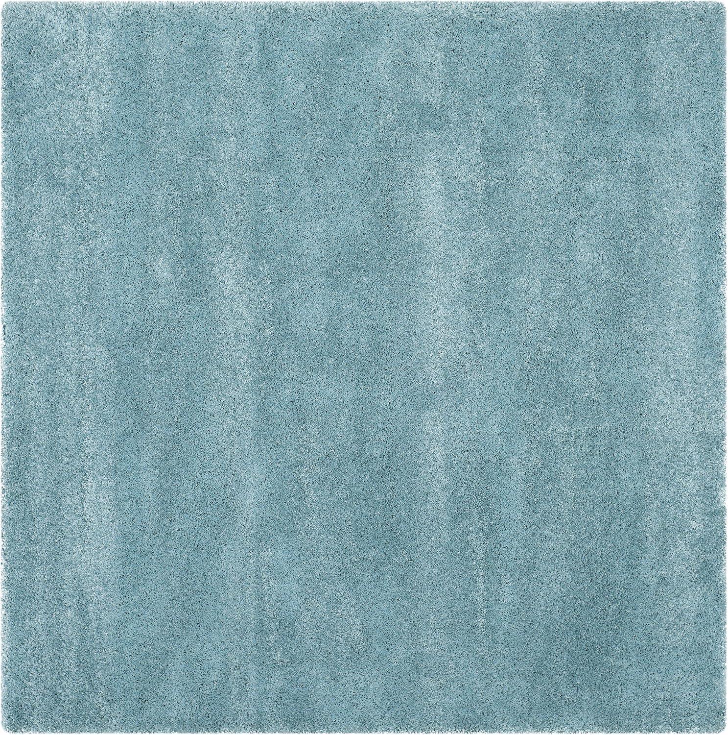 image:imageSAFAVIEH Milan Shag Collection Area Rug 51 x 8 Aqua Blue Solid Design NonShedding amp Easy to Clean Plush Thick Pile Ideal for Living Room Bedroom SG1806060Aqua Blue