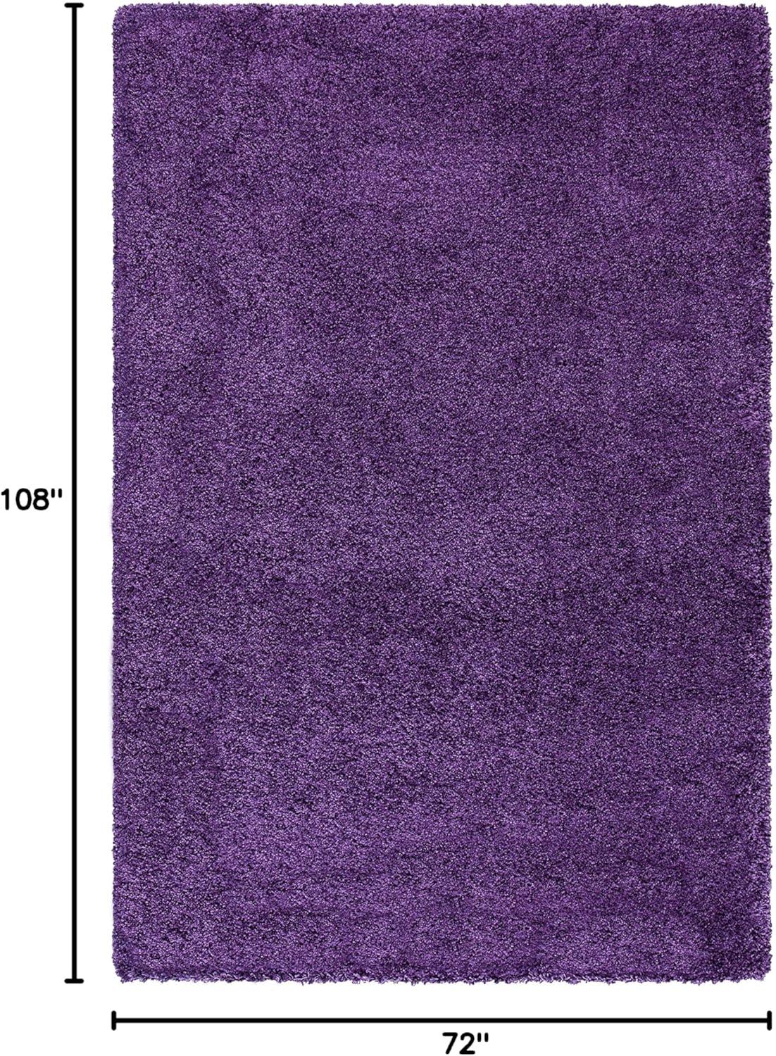 image:imageSAFAVIEH Milan Shag Collection Area Rug 51 x 8 Aqua Blue Solid Design NonShedding amp Easy to Clean Plush Thick Pile Ideal for Living Room Bedroom SG1806060Purple