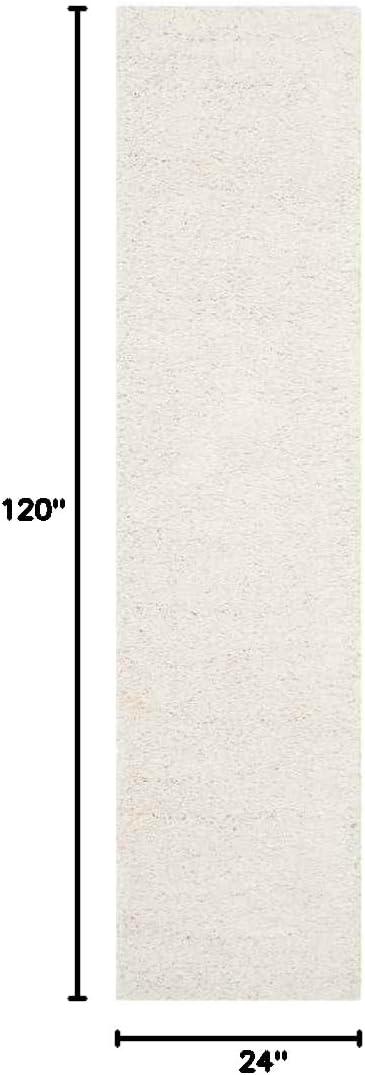 image:imageSAFAVIEH Milan Shag Collection Area Rug 51 x 8 Aqua Blue Solid Design NonShedding amp Easy to Clean Plush Thick Pile Ideal for Living Room Bedroom SG1806060Ivory