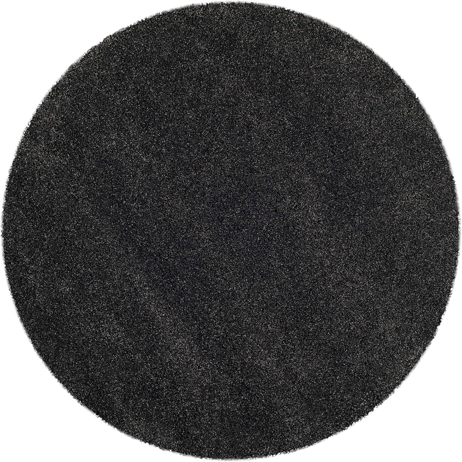 image:imageSAFAVIEH Milan Shag Collection Area Rug 51 x 8 Aqua Blue Solid Design NonShedding amp Easy to Clean Plush Thick Pile Ideal for Living Room Bedroom SG1806060Dark Grey