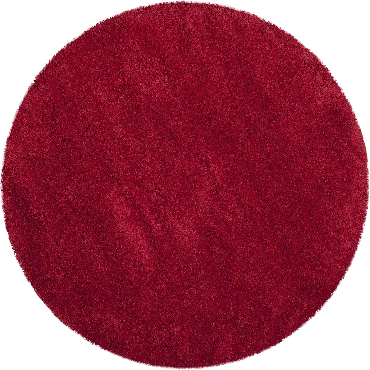 image:imageSAFAVIEH Milan Shag Collection Area Rug 51 x 8 Aqua Blue Solid Design NonShedding amp Easy to Clean Plush Thick Pile Ideal for Living Room Bedroom SG1806060Red