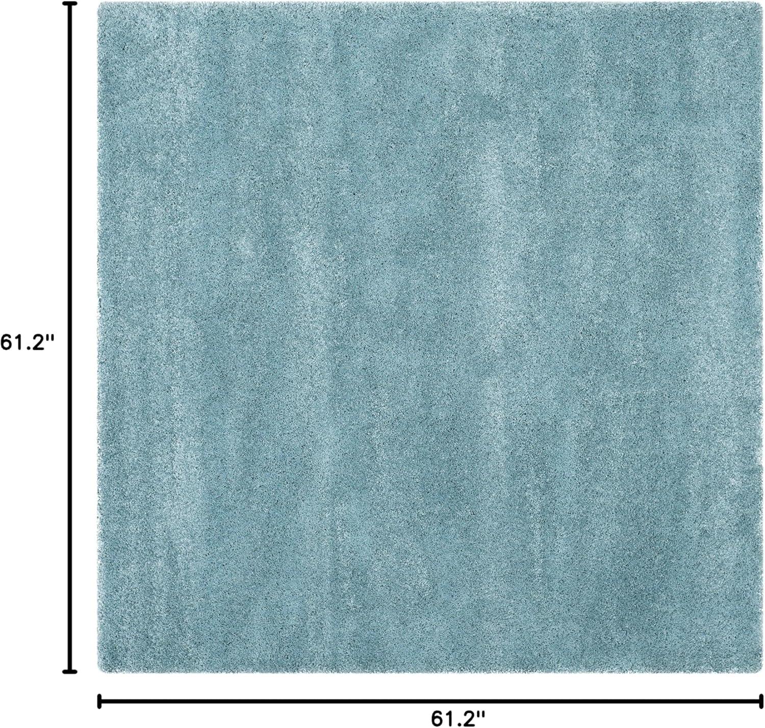 image:imageSAFAVIEH Milan Shag Collection Area Rug 51 x 8 Aqua Blue Solid Design NonShedding amp Easy to Clean Plush Thick Pile Ideal for Living Room Bedroom SG1806060Aqua Blue