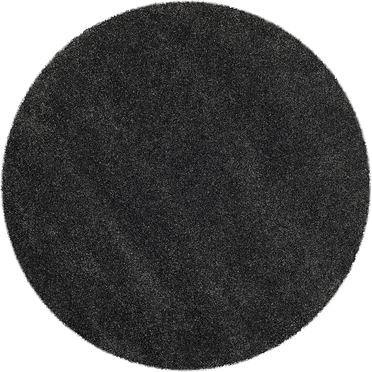 image:imageSAFAVIEH Milan Shag Collection Area Rug 51 x 8 Aqua Blue Solid Design NonShedding amp Easy to Clean Plush Thick Pile Ideal for Living Room Bedroom SG1806060Dark Grey
