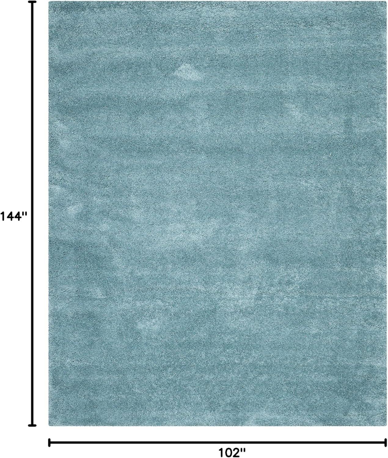 image:imageSAFAVIEH Milan Shag Collection Area Rug 51 x 8 Aqua Blue Solid Design NonShedding amp Easy to Clean Plush Thick Pile Ideal for Living Room Bedroom SG1806060Aqua Blue