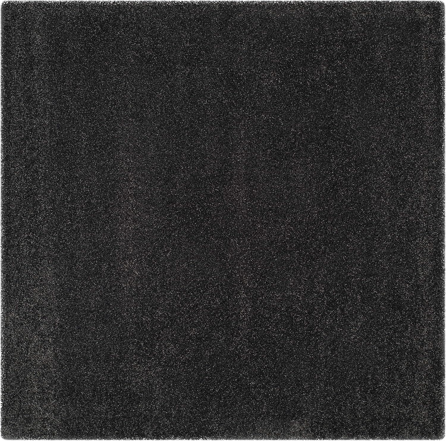 image:imageSAFAVIEH Milan Shag Collection Area Rug 51 x 8 Aqua Blue Solid Design NonShedding amp Easy to Clean Plush Thick Pile Ideal for Living Room Bedroom SG1806060Dark Grey