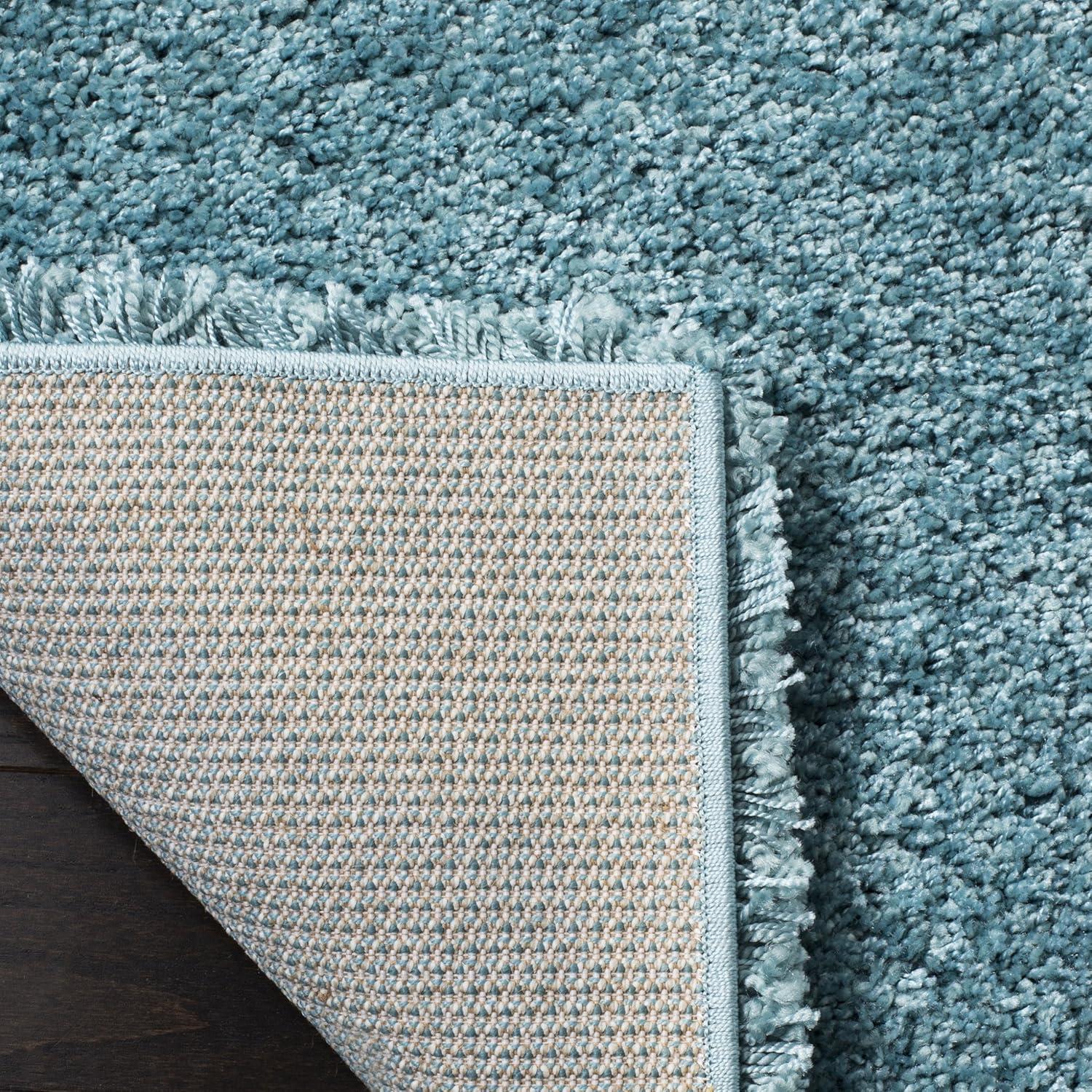 image:imageSAFAVIEH Milan Shag Collection Area Rug 51 x 8 Aqua Blue Solid Design NonShedding amp Easy to Clean Plush Thick Pile Ideal for Living Room Bedroom SG1806060Aqua