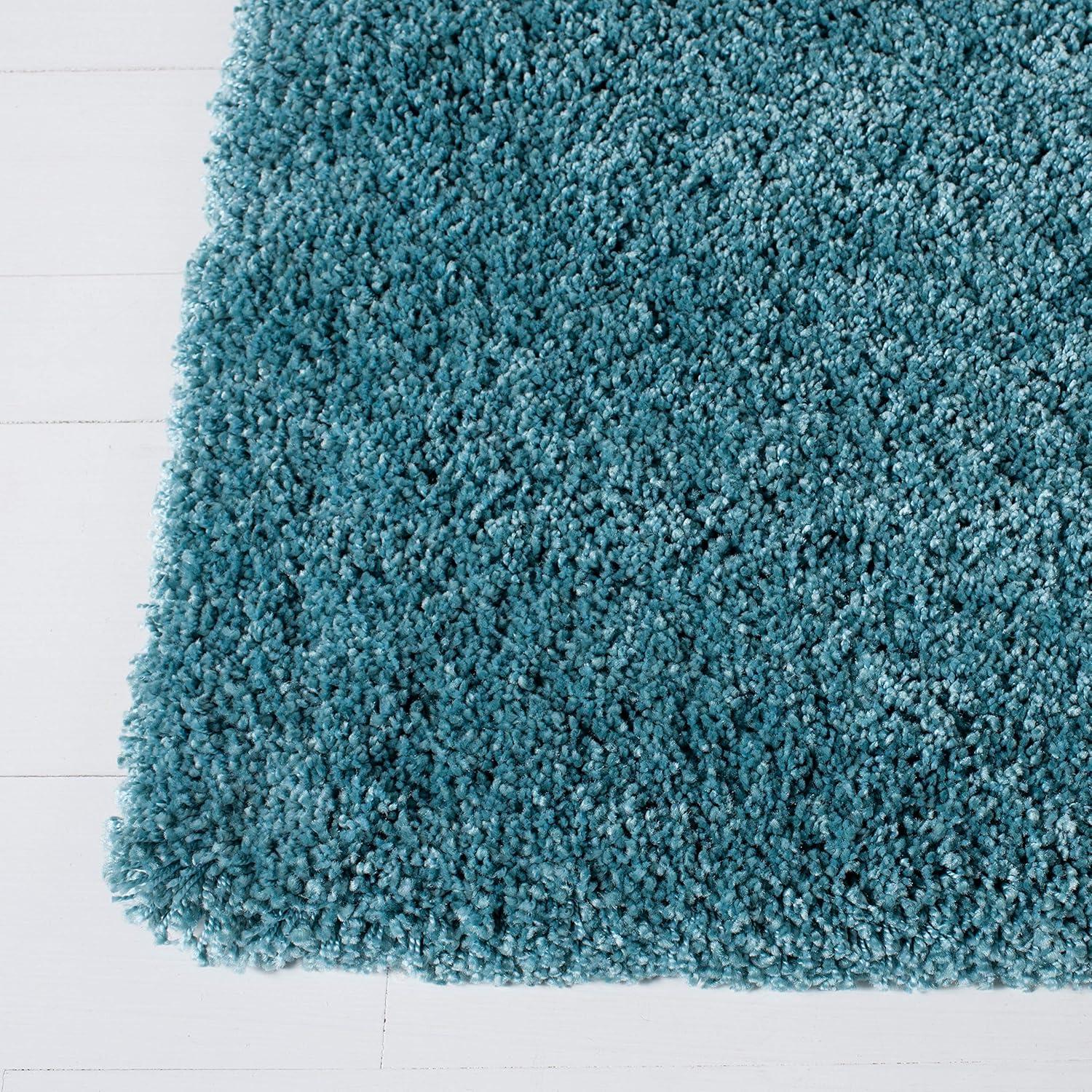image:imageSAFAVIEH Milan Shag Collection Area Rug 51 x 8 Aqua Blue Solid Design NonShedding amp Easy to Clean Plush Thick Pile Ideal for Living Room Bedroom SG1806060Aqua Blue