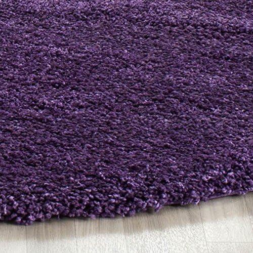 image:imageSAFAVIEH Milan Shag Collection Area Rug 51 x 8 Aqua Blue Solid Design NonShedding amp Easy to Clean Plush Thick Pile Ideal for Living Room Bedroom SG1806060Purple