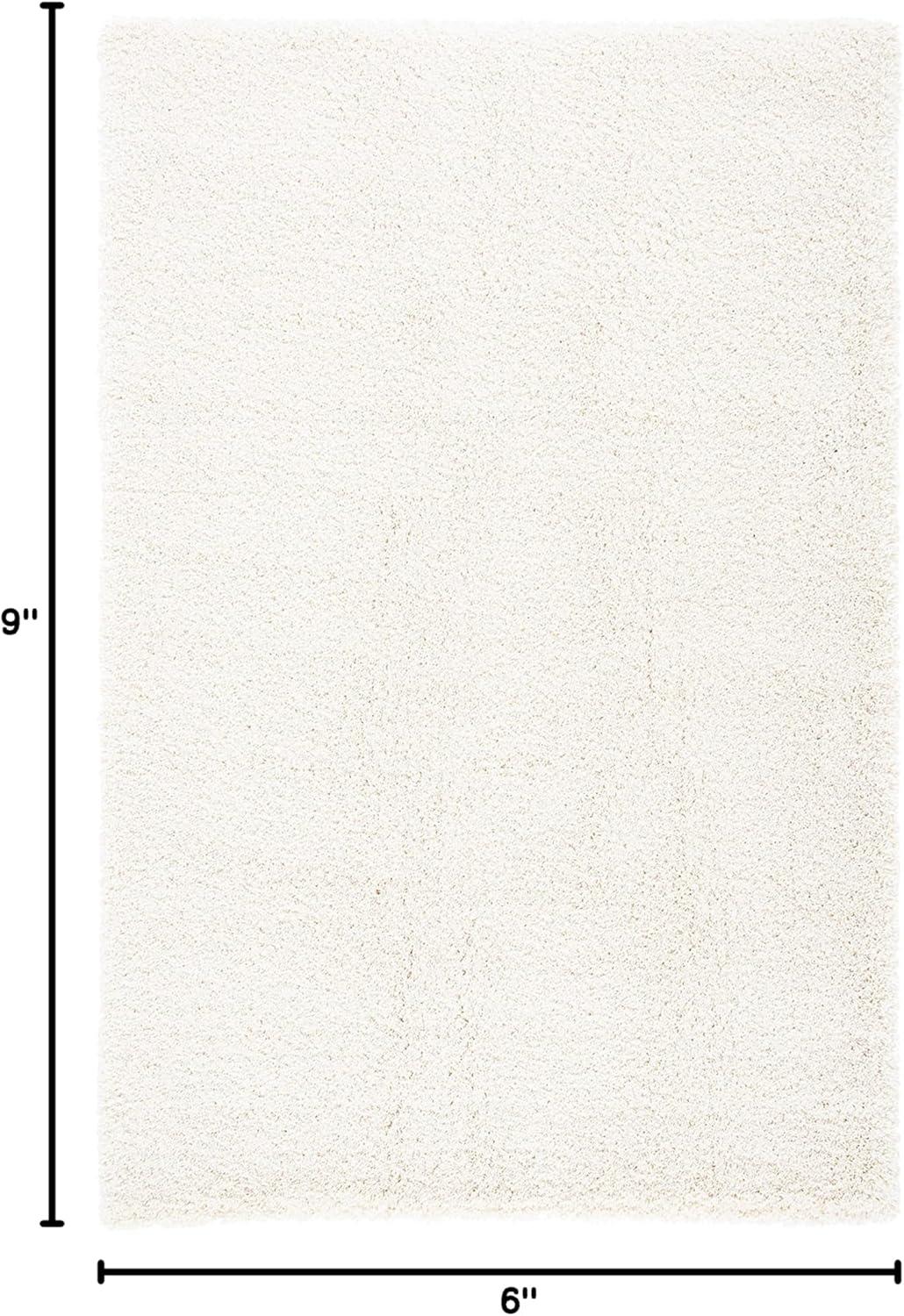image:imageSAFAVIEH Milan Shag Collection Area Rug 51 x 8 Aqua Blue Solid Design NonShedding amp Easy to Clean Plush Thick Pile Ideal for Living Room Bedroom SG1806060Ivory