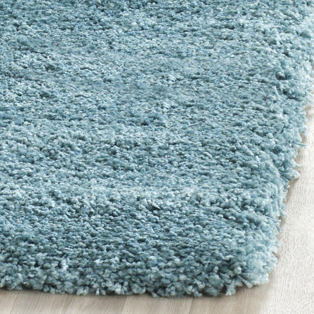 image:imageSAFAVIEH Milan Shag Collection Area Rug 51 x 8 Aqua Blue Solid Design NonShedding amp Easy to Clean Plush Thick Pile Ideal for Living Room Bedroom SG1806060Aqua Blue
