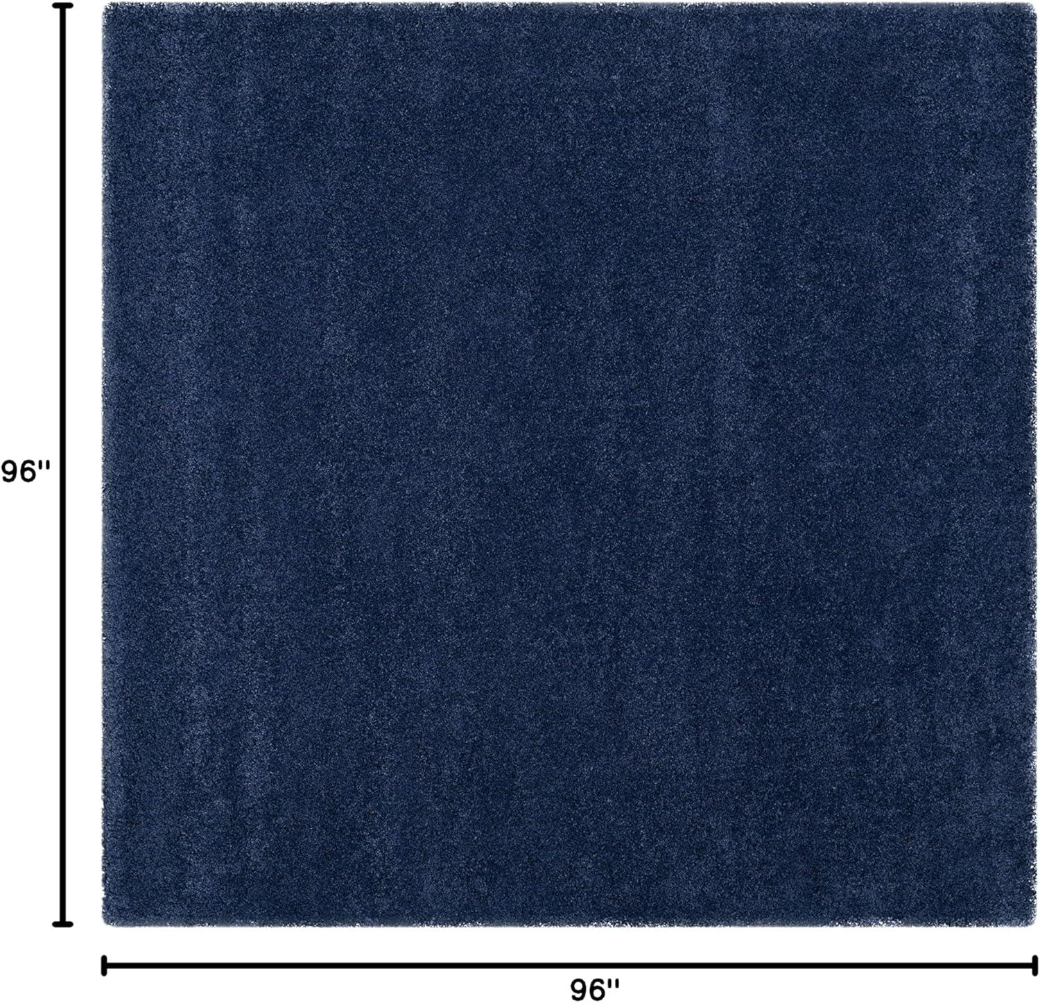 image:imageSAFAVIEH Milan Shag Collection Area Rug 51 x 8 Aqua Blue Solid Design NonShedding amp Easy to Clean Plush Thick Pile Ideal for Living Room Bedroom SG1806060Navy