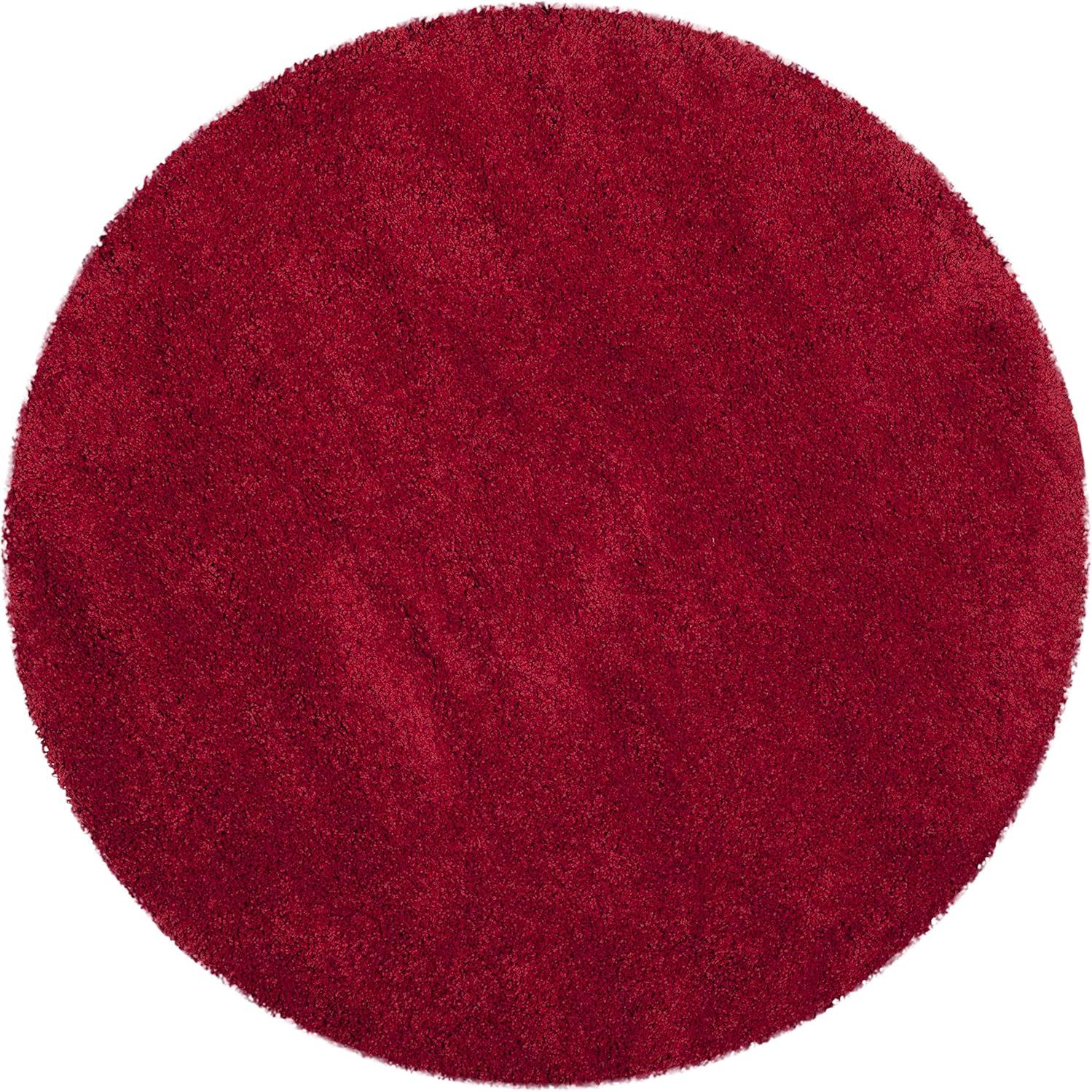 image:imageSAFAVIEH Milan Shag Collection Area Rug 51 x 8 Aqua Blue Solid Design NonShedding amp Easy to Clean Plush Thick Pile Ideal for Living Room Bedroom SG1806060Red