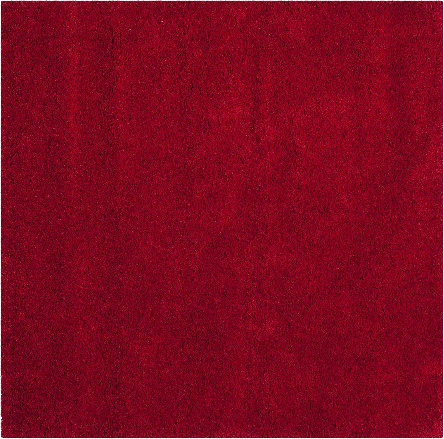 image:imageSAFAVIEH Milan Shag Collection Area Rug 51 x 8 Aqua Blue Solid Design NonShedding amp Easy to Clean Plush Thick Pile Ideal for Living Room Bedroom SG1806060Red