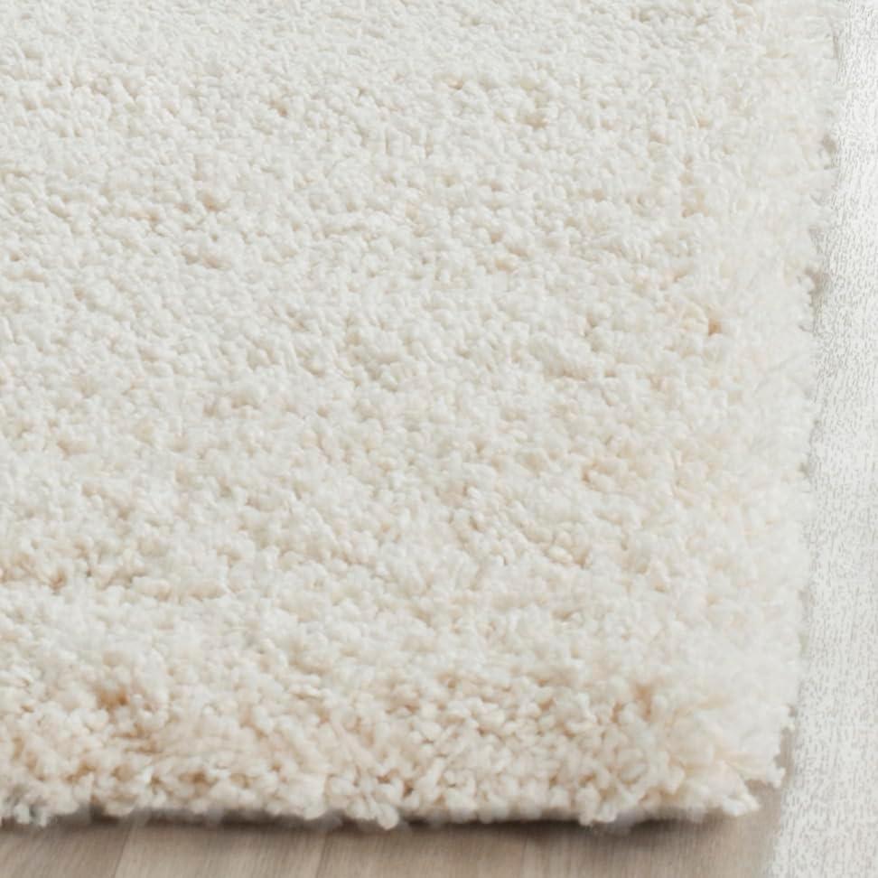 image:imageSAFAVIEH Milan Shag Collection Area Rug 51 x 8 Aqua Blue Solid Design NonShedding amp Easy to Clean Plush Thick Pile Ideal for Living Room Bedroom SG1806060Ivory