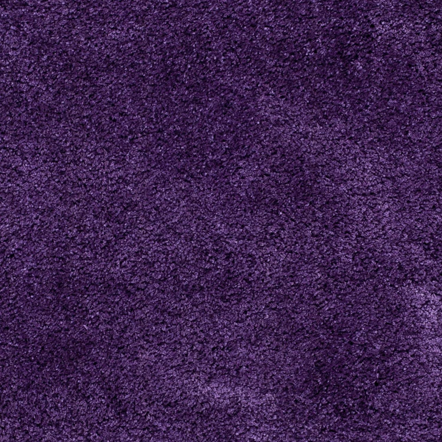 image:imageSAFAVIEH Milan Shag Collection Area Rug 51 x 8 Aqua Blue Solid Design NonShedding amp Easy to Clean Plush Thick Pile Ideal for Living Room Bedroom SG1806060Purple