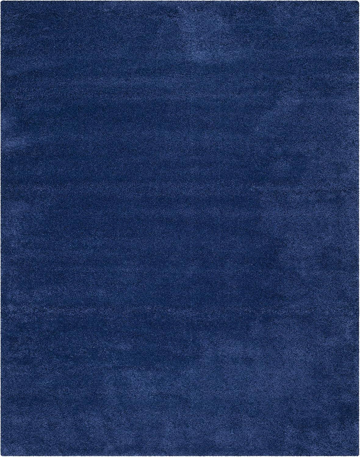 image:imageSAFAVIEH Milan Shag Collection Area Rug 51 x 8 Aqua Blue Solid Design NonShedding amp Easy to Clean Plush Thick Pile Ideal for Living Room Bedroom SG1806060Navy
