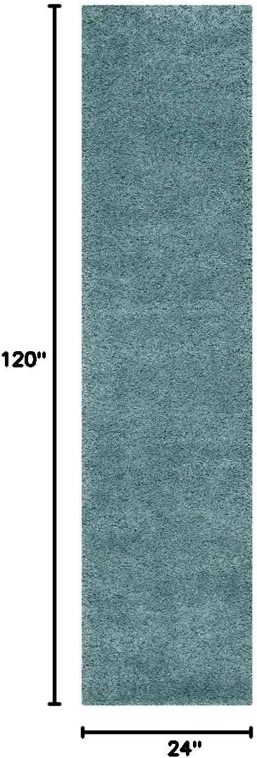 image:imageSAFAVIEH Milan Shag Collection Area Rug 51 x 8 Aqua Blue Solid Design NonShedding amp Easy to Clean Plush Thick Pile Ideal for Living Room Bedroom SG1806060Aqua Blue